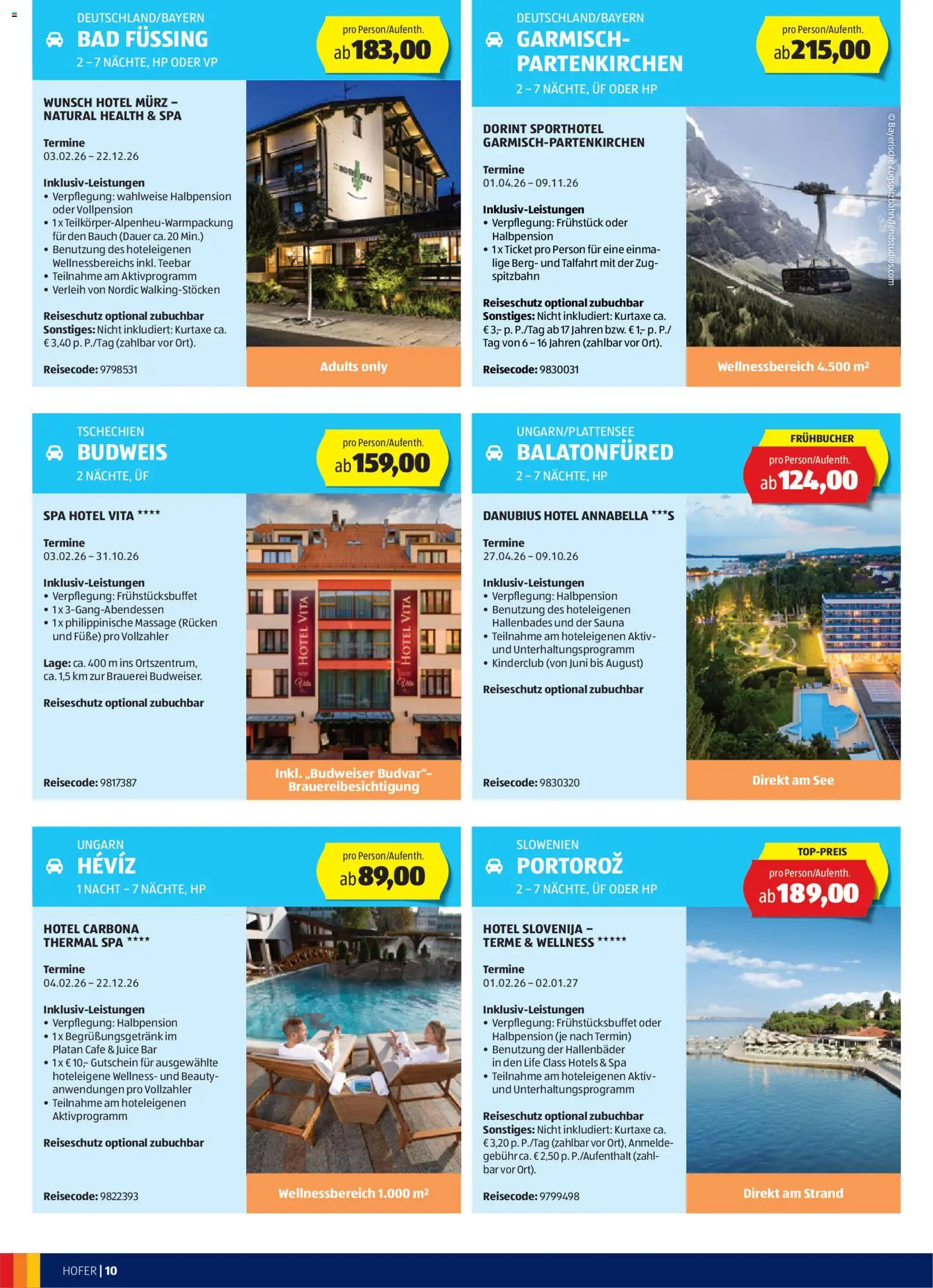 Hofer Reisen Flugblatt gültig ab 28.01.2026 | Seite: 10 | Produkte: Bad