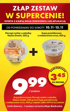 Pogląd oferty "Pierogi ruskie z cebulką Nasze Smaki, 320 g, Pierogi ruskie z cebulką, 320 g" - ważna od 10.11.2025 | Strona: 84