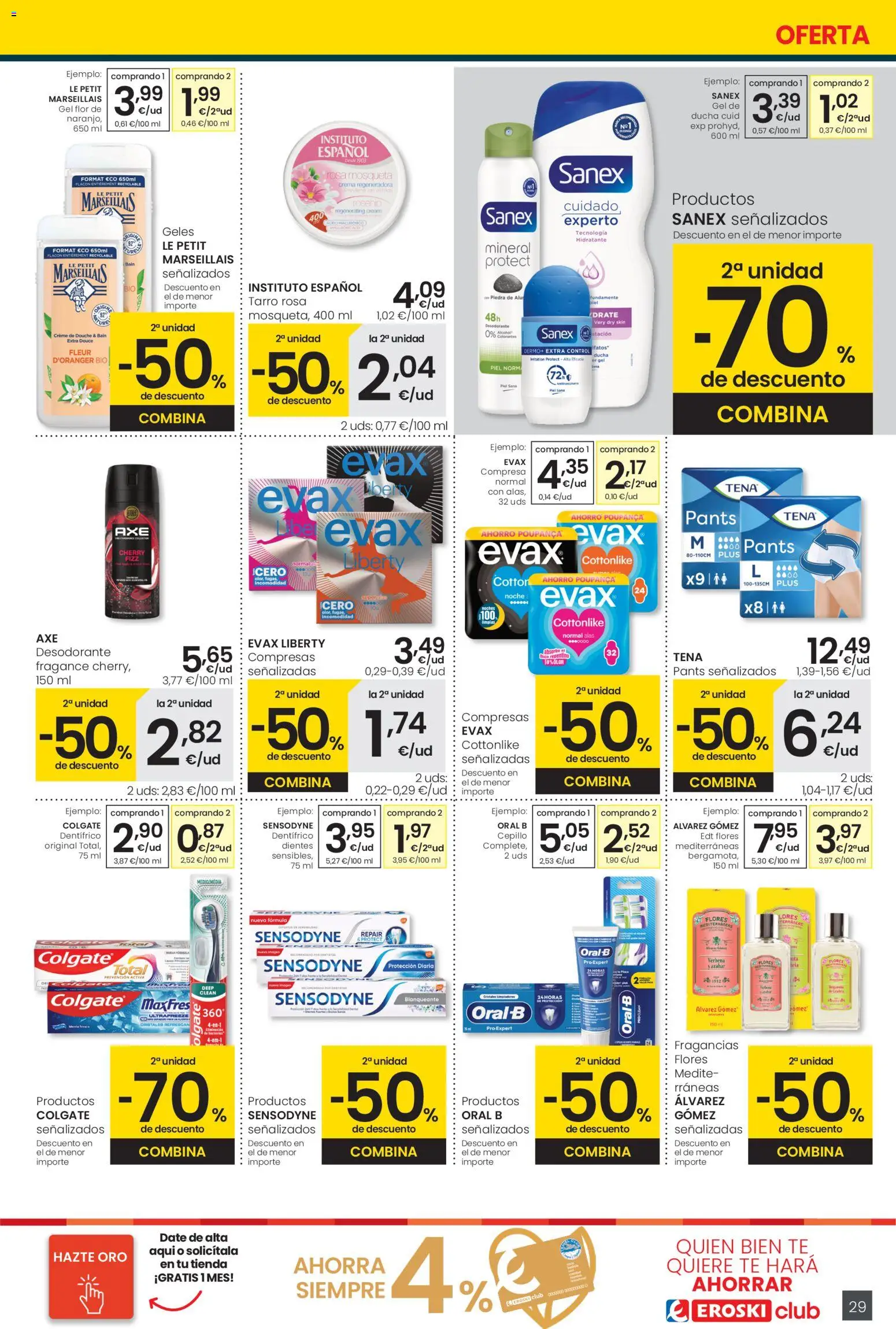 Eroski - Viste tu cesta de primavera Center │ válido desde el 26.02.2026 | Página: 29 | Productos: Cepillo, Crema, Té, Γλυφιτζούρι