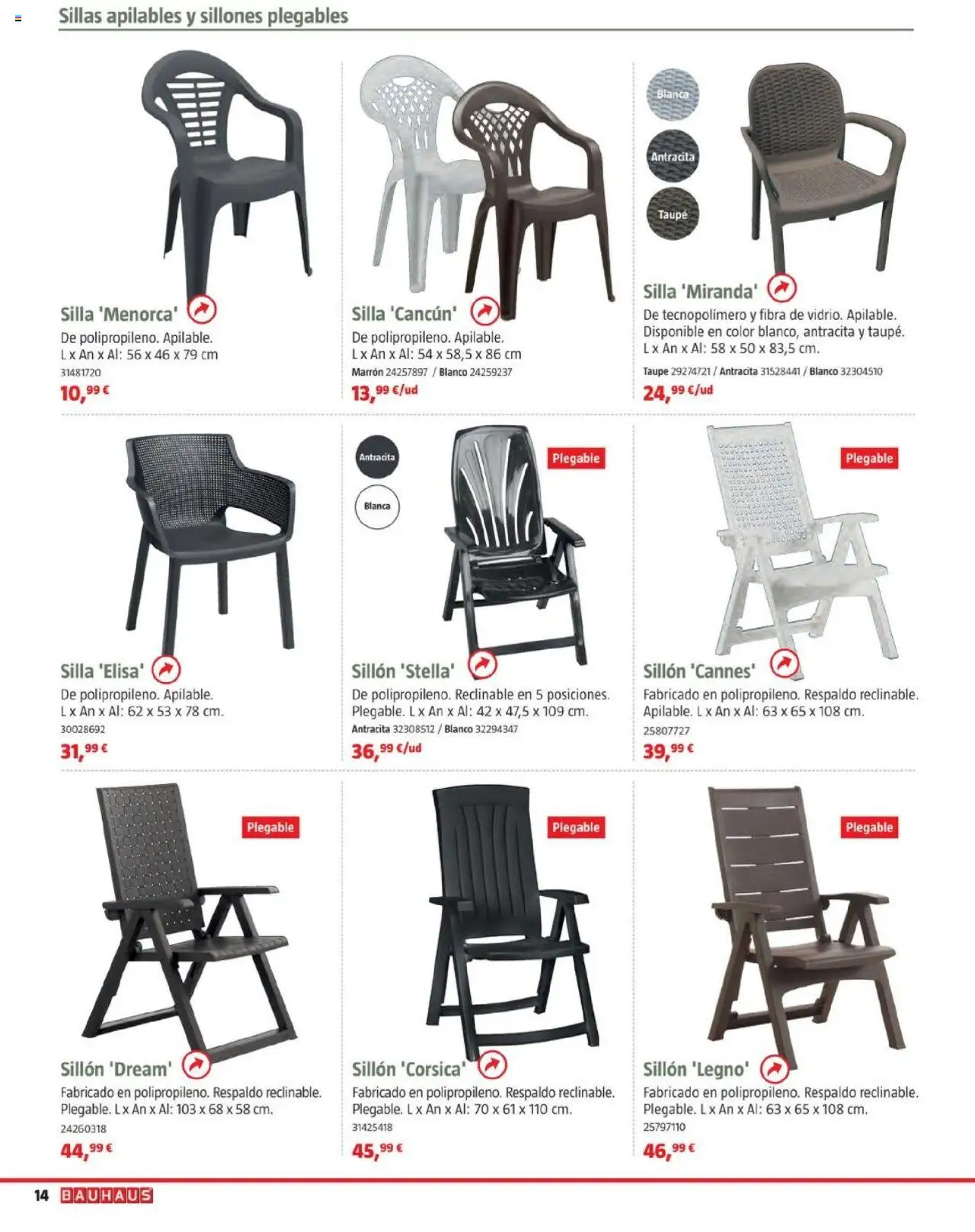 Bauhaus - Camping │ válido desde el 19.05.2025 | Página: 14 | Productos: Sillón, Silla