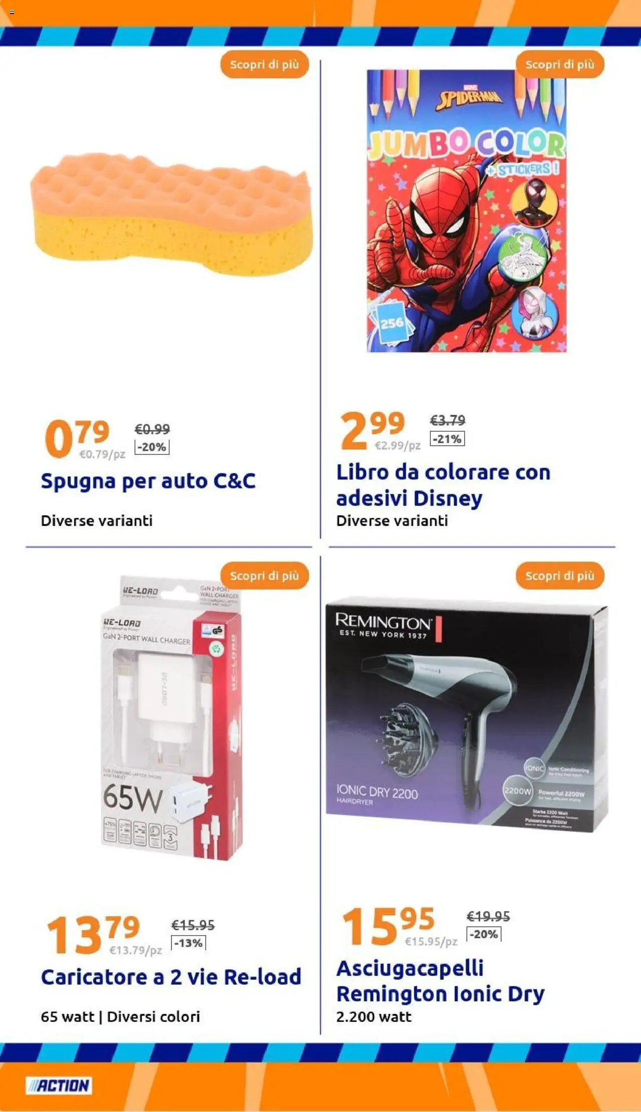 Volantino Action del 10.09.2025 | Pagina: 30 | Prodotti: Spugna, Asciugacapelli