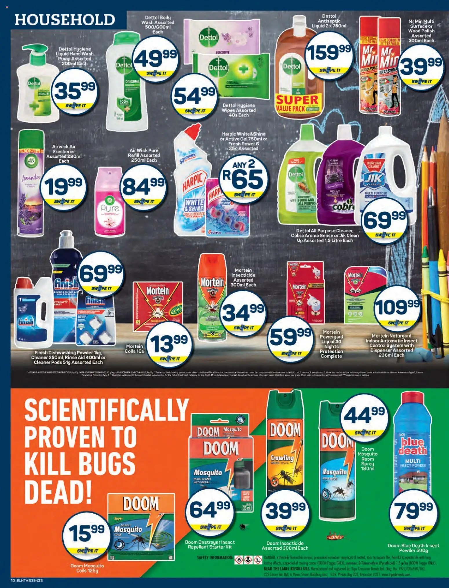 New Pick n Pay catalogue – valid from 23.01.2026 | Page: 10 | Products: Room spray, Bleach, Powder