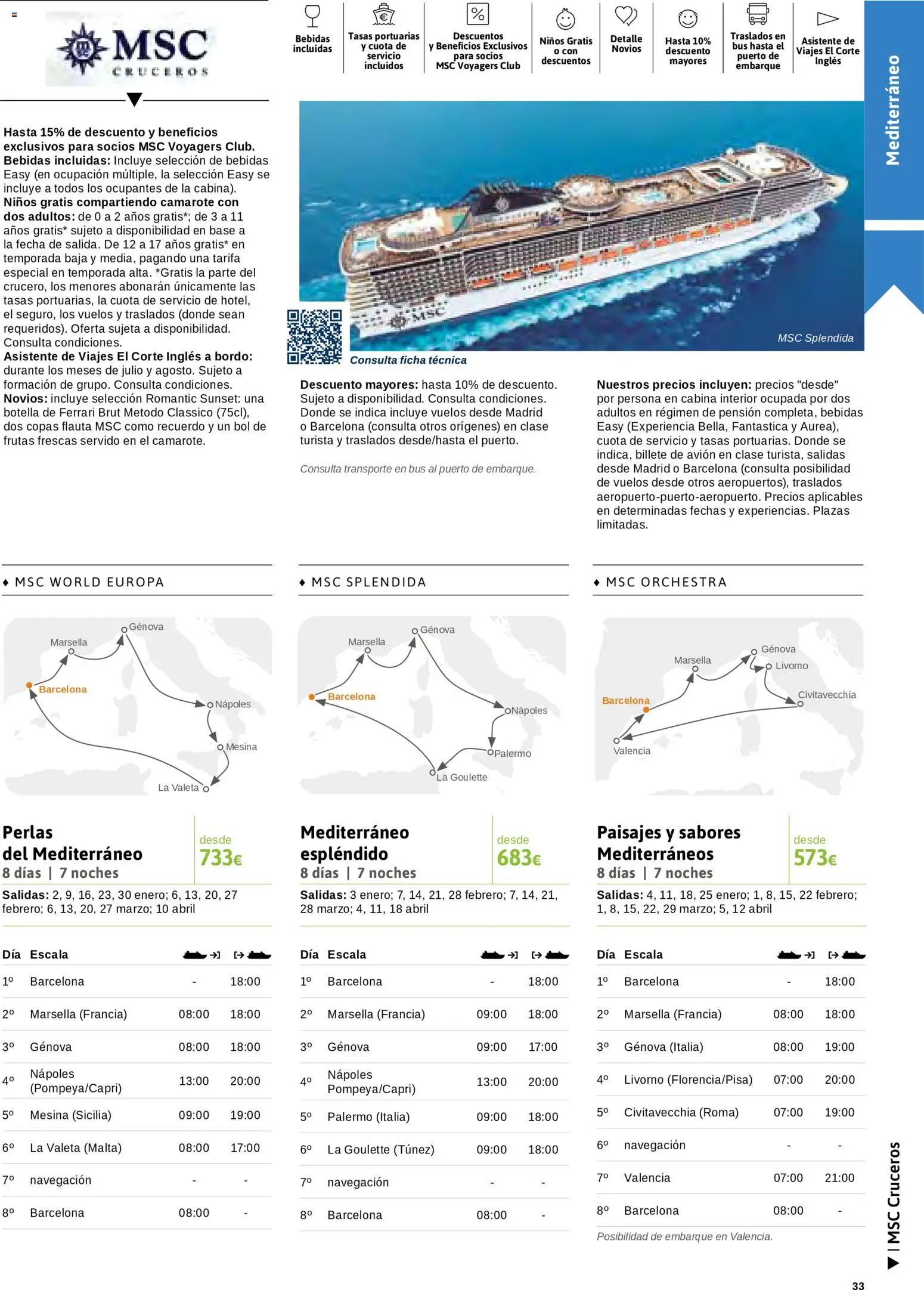 Viajes El Corte Inglés Cruceros marítimos │ válido desde el 01.01.2026 | Página: 34 | Productos: Navegación
