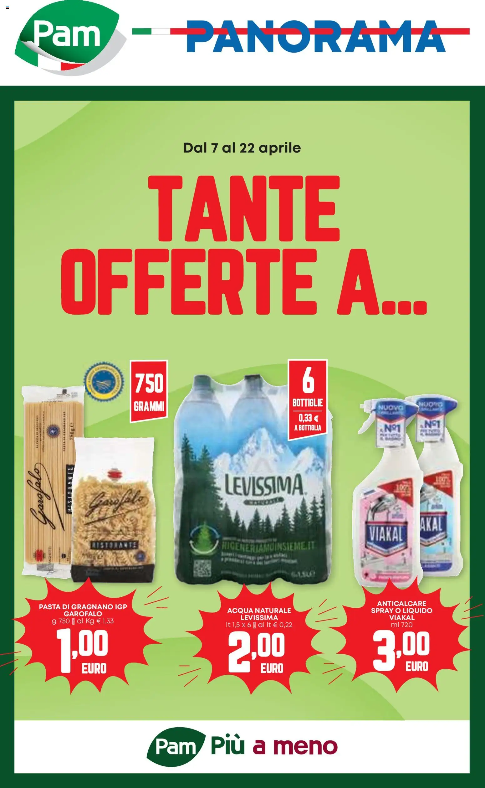 Volantino Panorama del 07.04.2026 | Pagina: 1 | Prodotti: Anticalcare, Acqua, Pasta, Acqua naturale