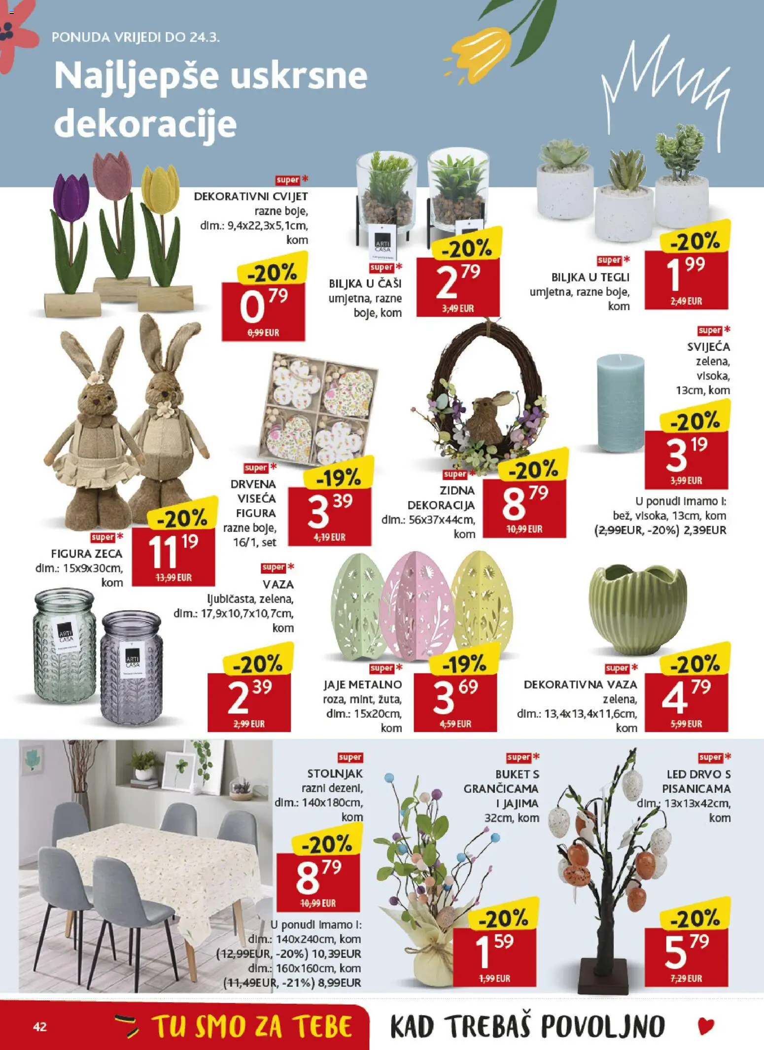 Konzum katalog | vrijedi od 11.03.2026 | Stranica: 42 | Proizvodi: Vaza, Stolnjak