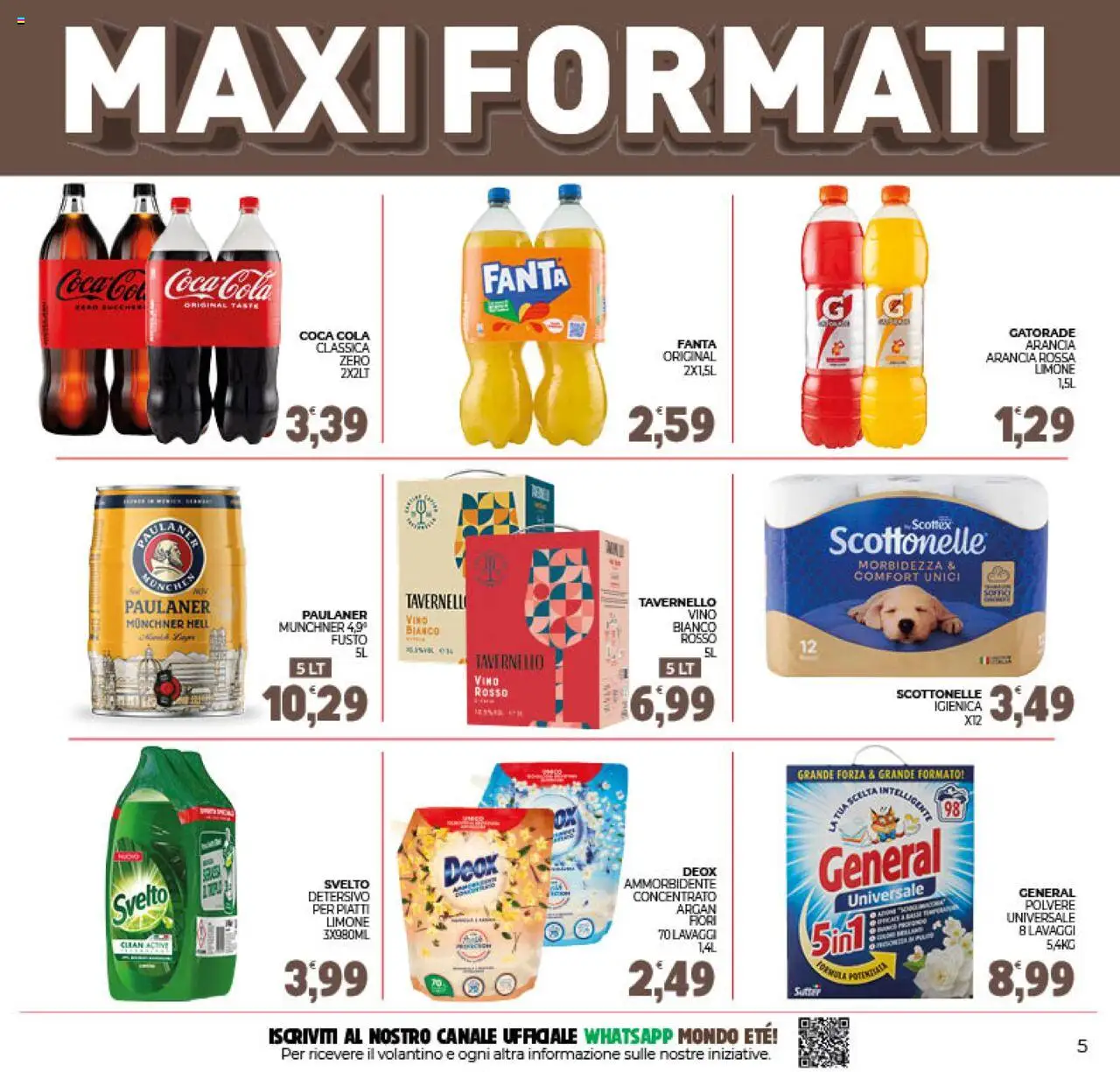 Volantino Eté del 21.10.2025 | Pagina: 5 | Prodotti: Ammorbidente, Limone, Fanta, Arancia