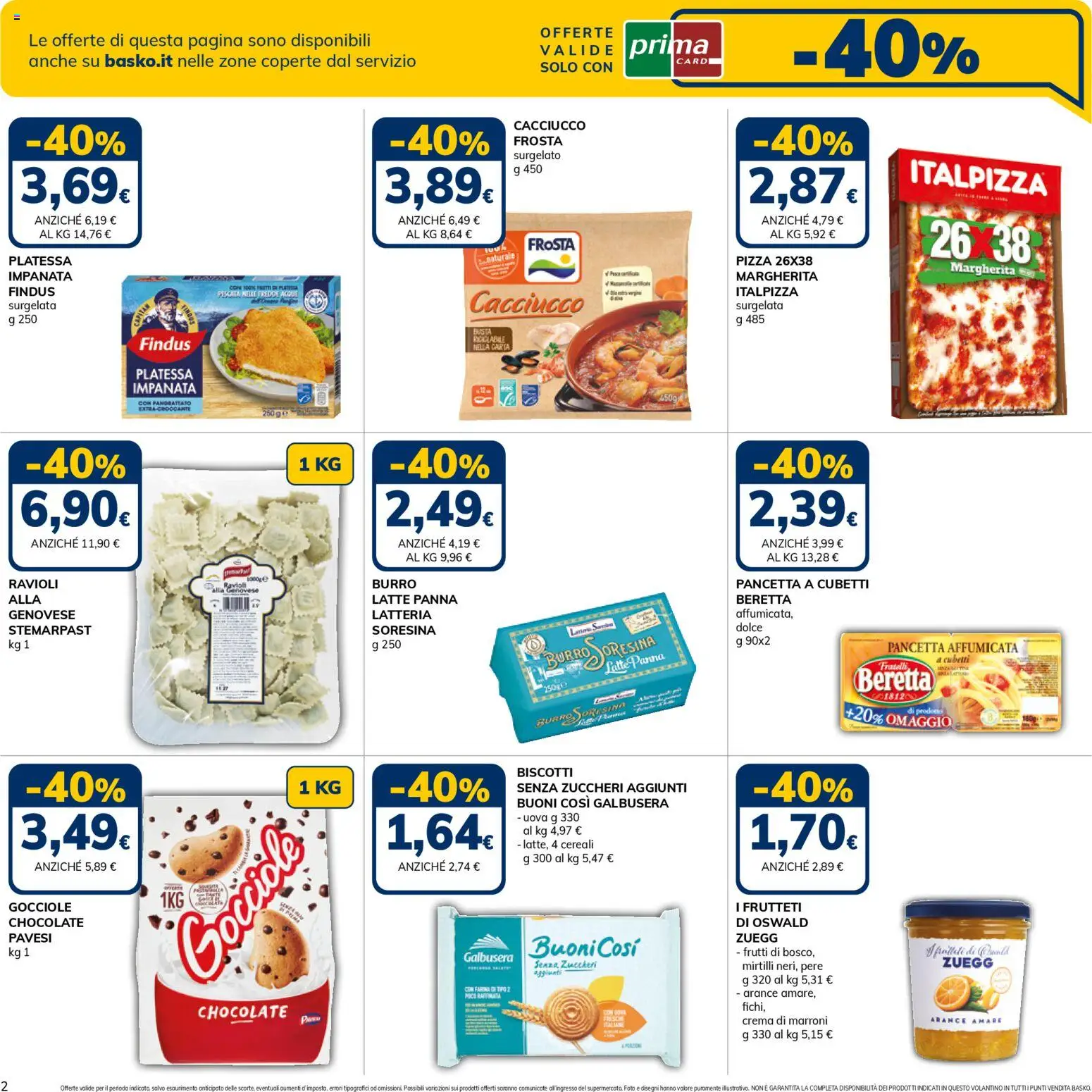 Volantino Basko del 24.02.2026 | Pagina: 2 | Prodotti: Cereali, Pancetta, Farina, Mirtilli