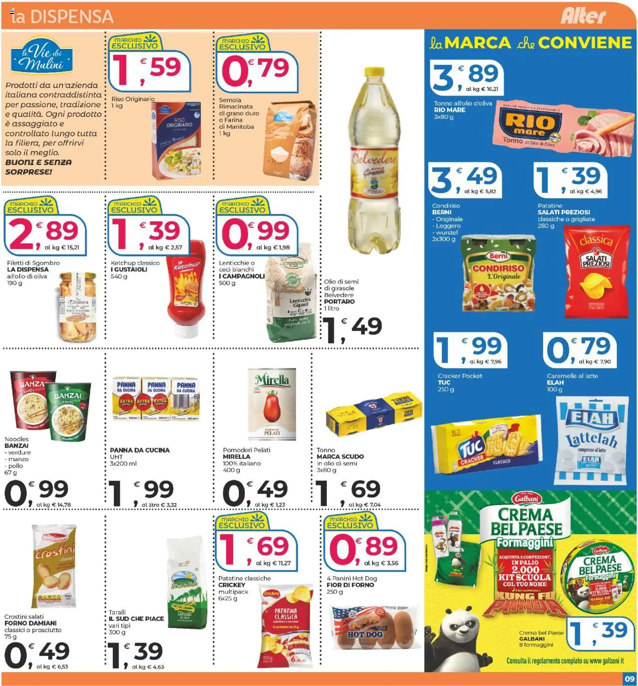 Volantino Alter Discount del 18.09.2025 | Pagina: 9 | Prodotti: Olio, Pomodori, Sgombro, Olio di semi di girasole