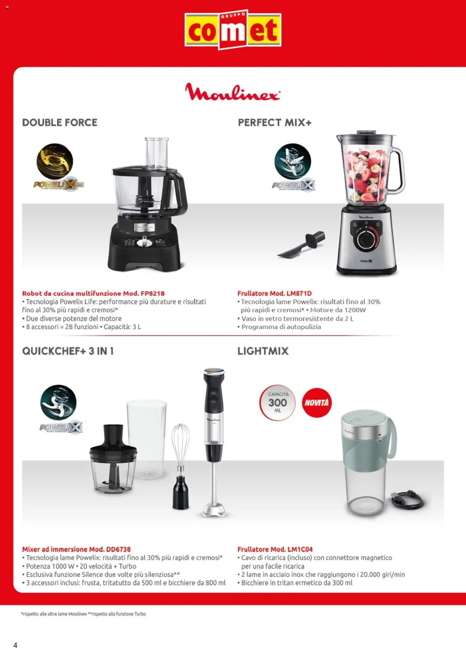 Volantino Comet del 03.12.2025 | Pagina: 4 | Prodotti: Frullatore, Tritatutto, Cavo, Connettore