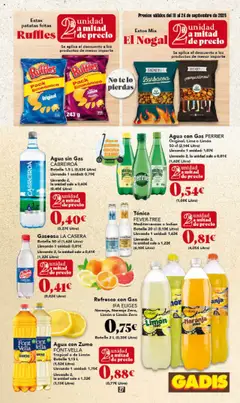 Gadis folleto │ válido desde el 18.09.2025 | Página: 27 | Productos: Lima, Patinete, Agua con gas, Té