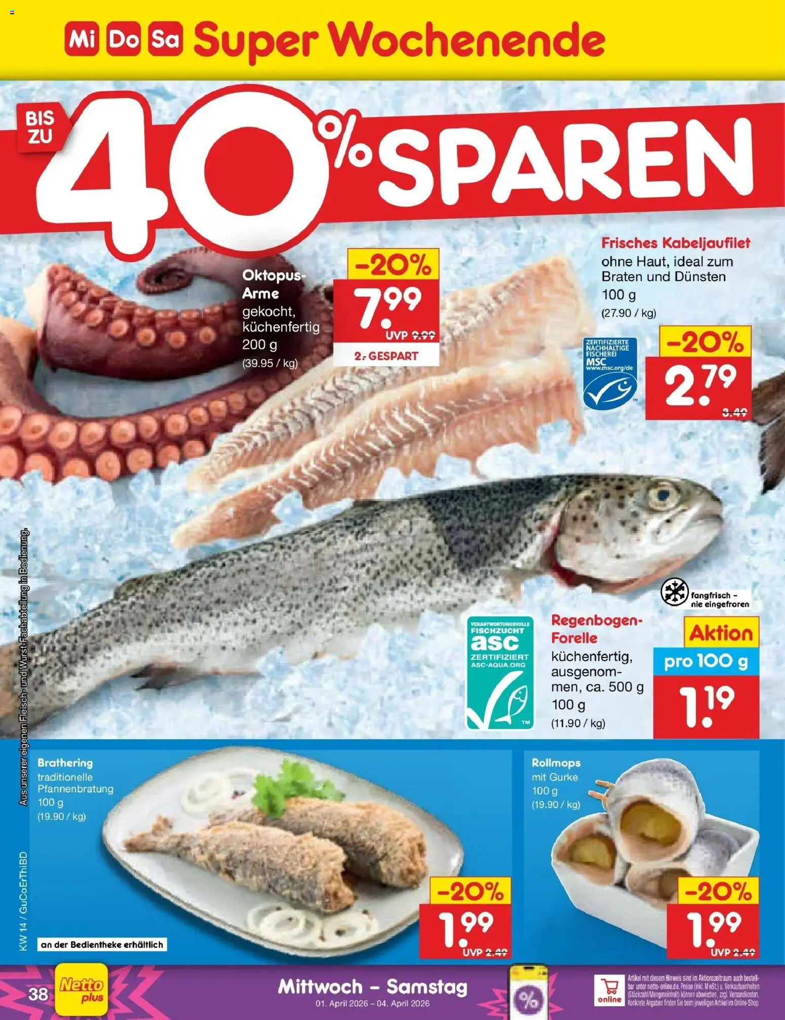 Netto Marken-Discount Prospekt Jena-Lobeda	 – gültig ab 30.03.2026 | Seite: 52 | Produkte: Fleisch