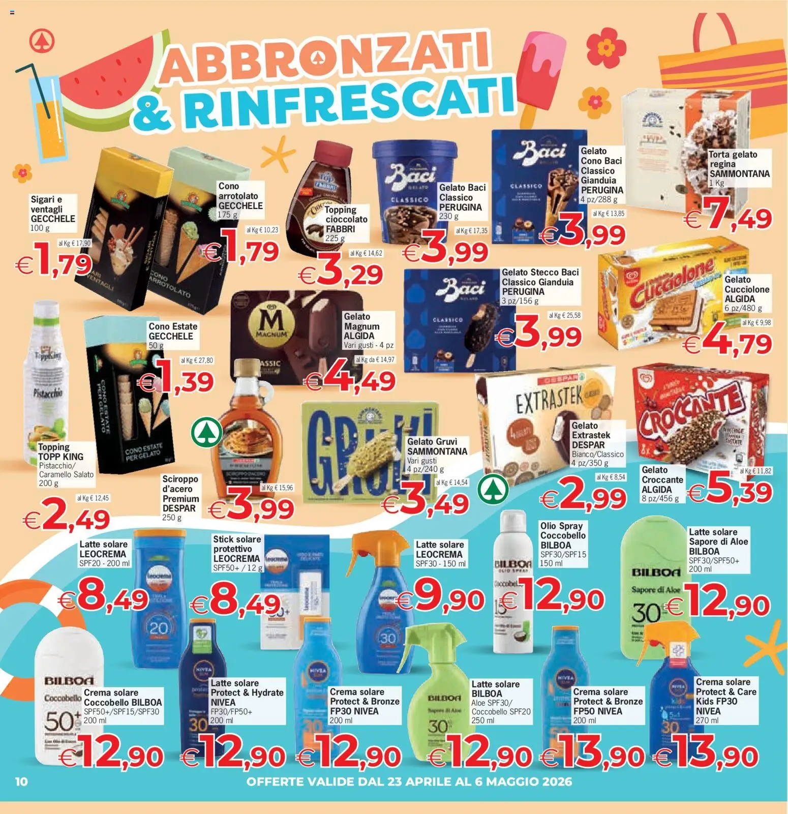 Volantino Eurospar del 23.04.2026 | Pagina: 10 | Prodotti: Cioccolato, Gelato, Olio, Torta