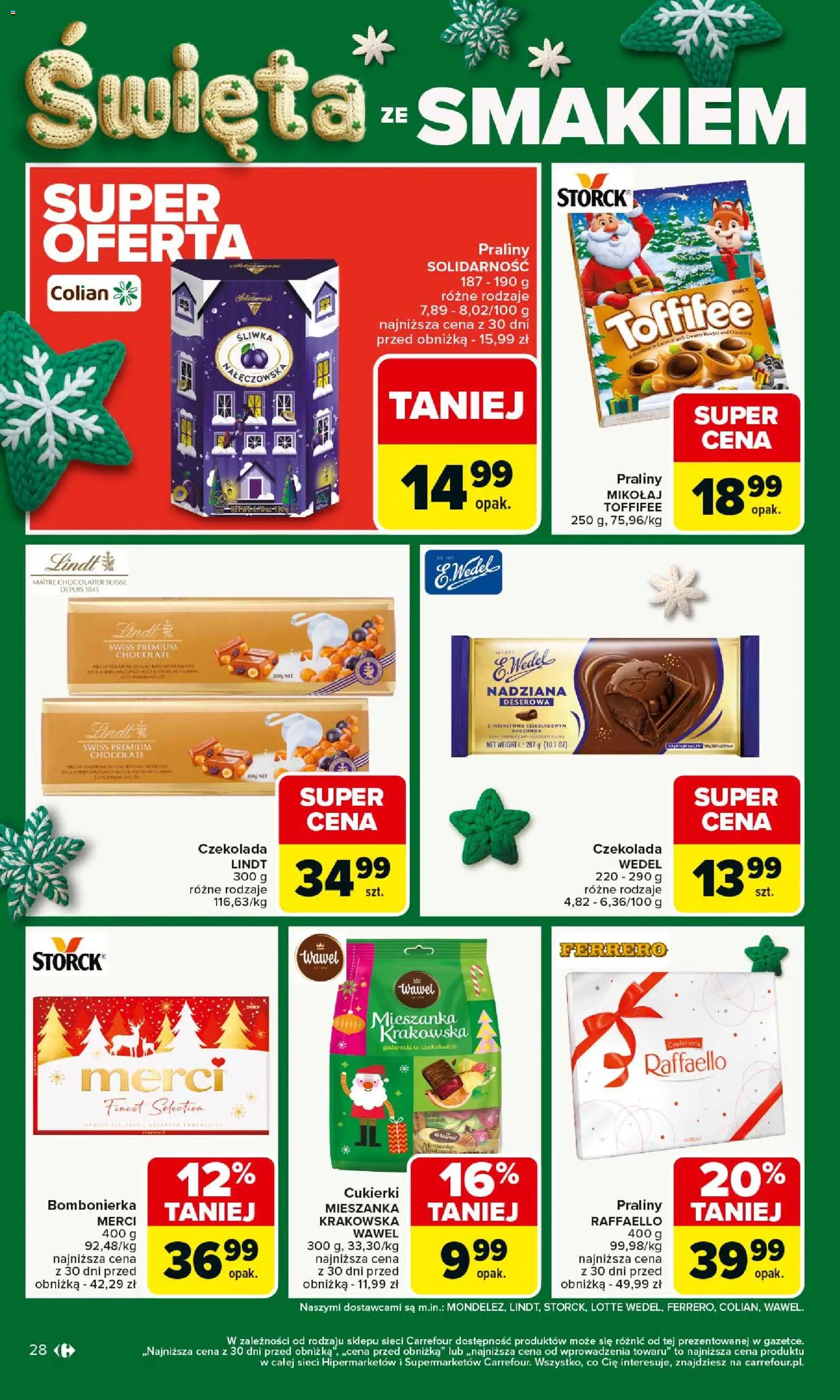 Carrefour Gazetka od 08.12.2025 | Strona: 32 | Produkty: Praliny, Bombonierka, Merci, Cukierki