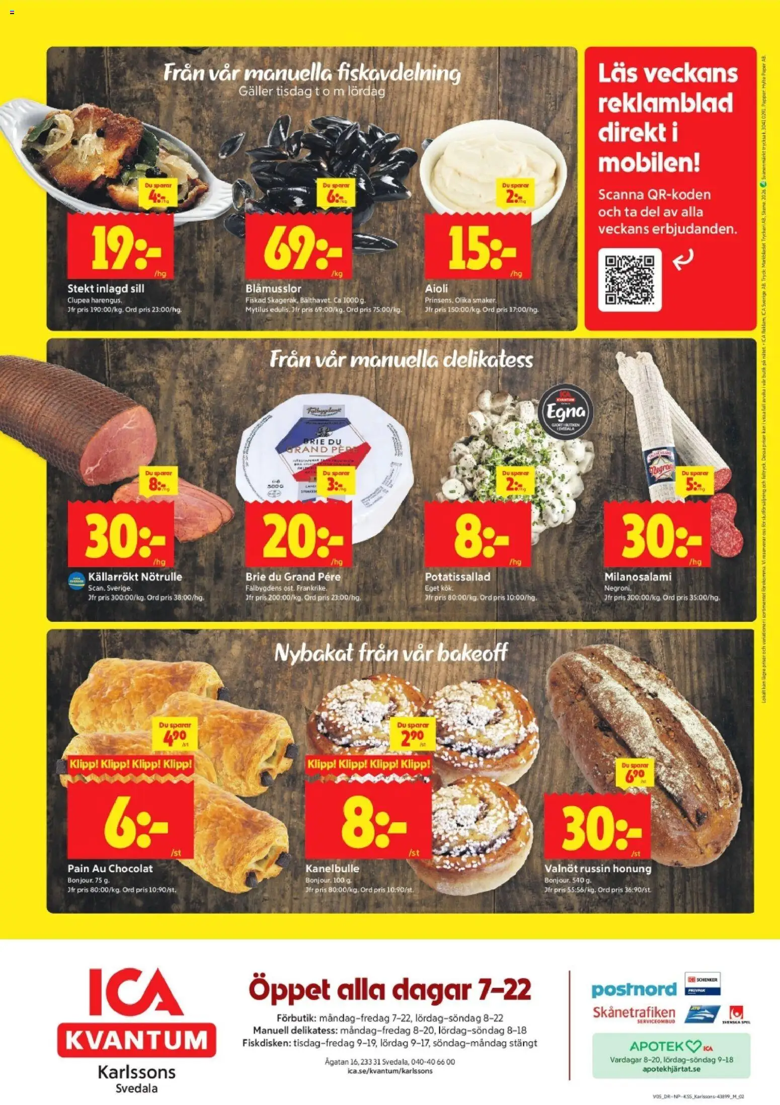 ICA Kvantum reklamblad aktuell från 26.01.2026 | Sida: 12 | Produkter: Potatissallad, Galler, Aioli, Papper