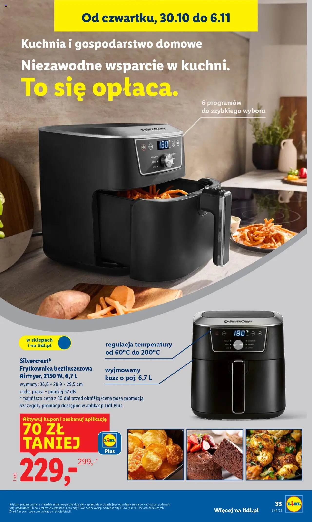 Lidl Katalog od 27.10.2025 | Strona: 37 | Produkty: Frytkownica, Frytkownica beztłuszczowa, Kosz