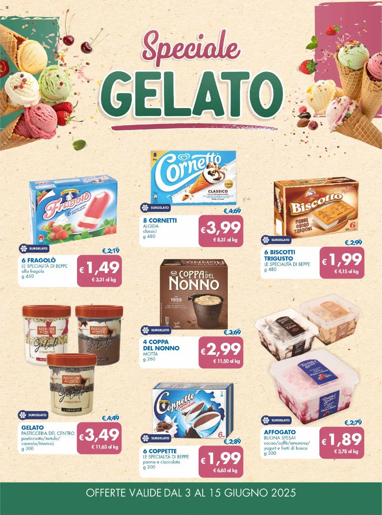 Volantino MD Discount del 03.06.2025 | Pagina: 2 | Prodotti: Yogurt, Cioccolato, Biscotti, Gelato
