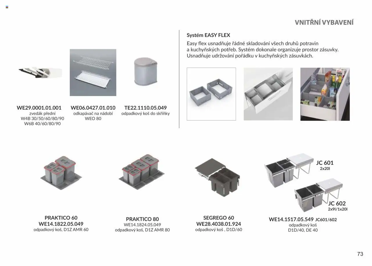 Jamall nábytek katalog - Kuchyně od 17.04.2025 | Strana: 73 | Produkty: Nádobí, Odkapávač, Koš, Odpadkový koš