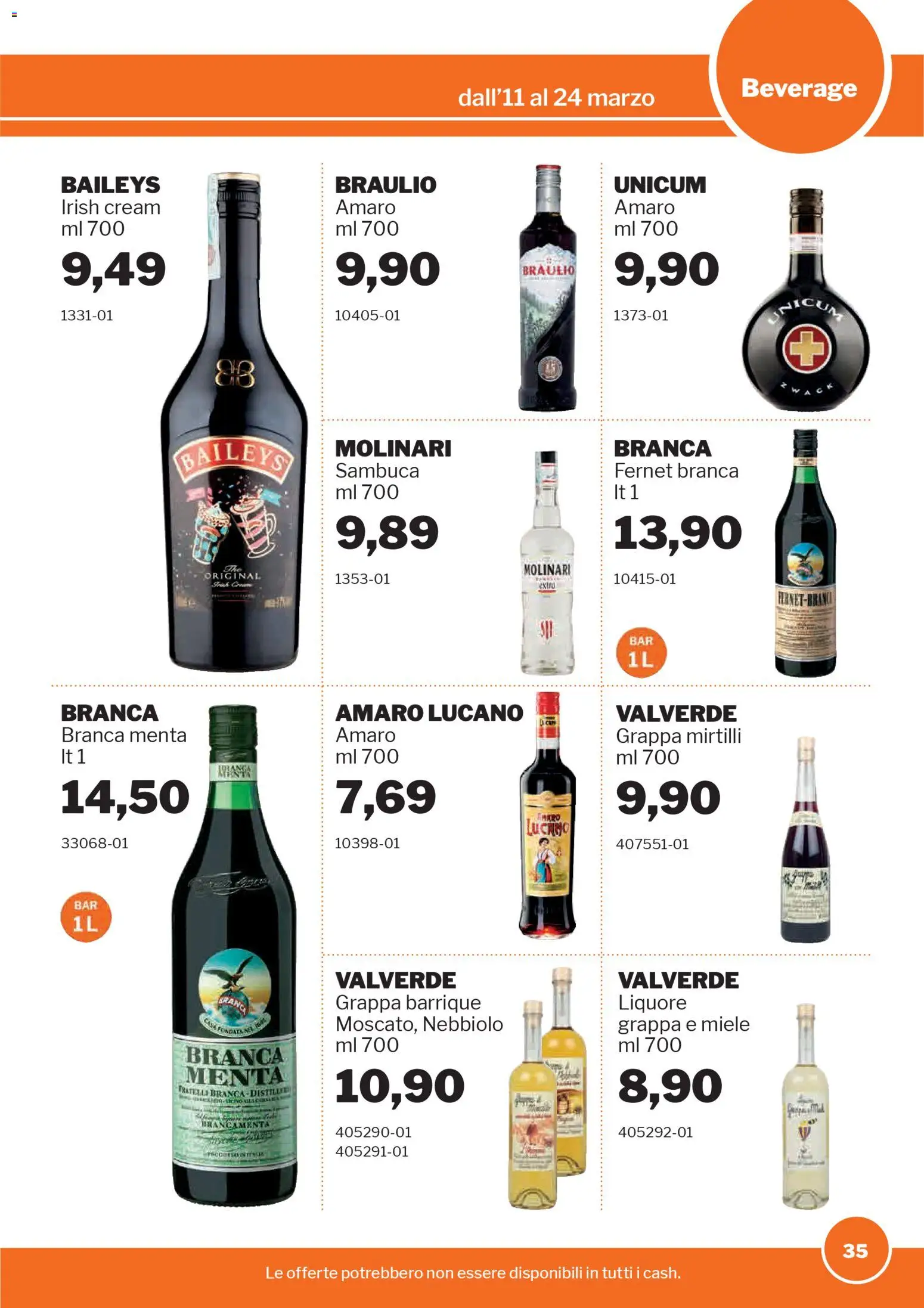 Volantino Sogegross del 11.03.2026 | Pagina: 35 | Prodotti: Mirtilli, Menta, Grappa, Amaro