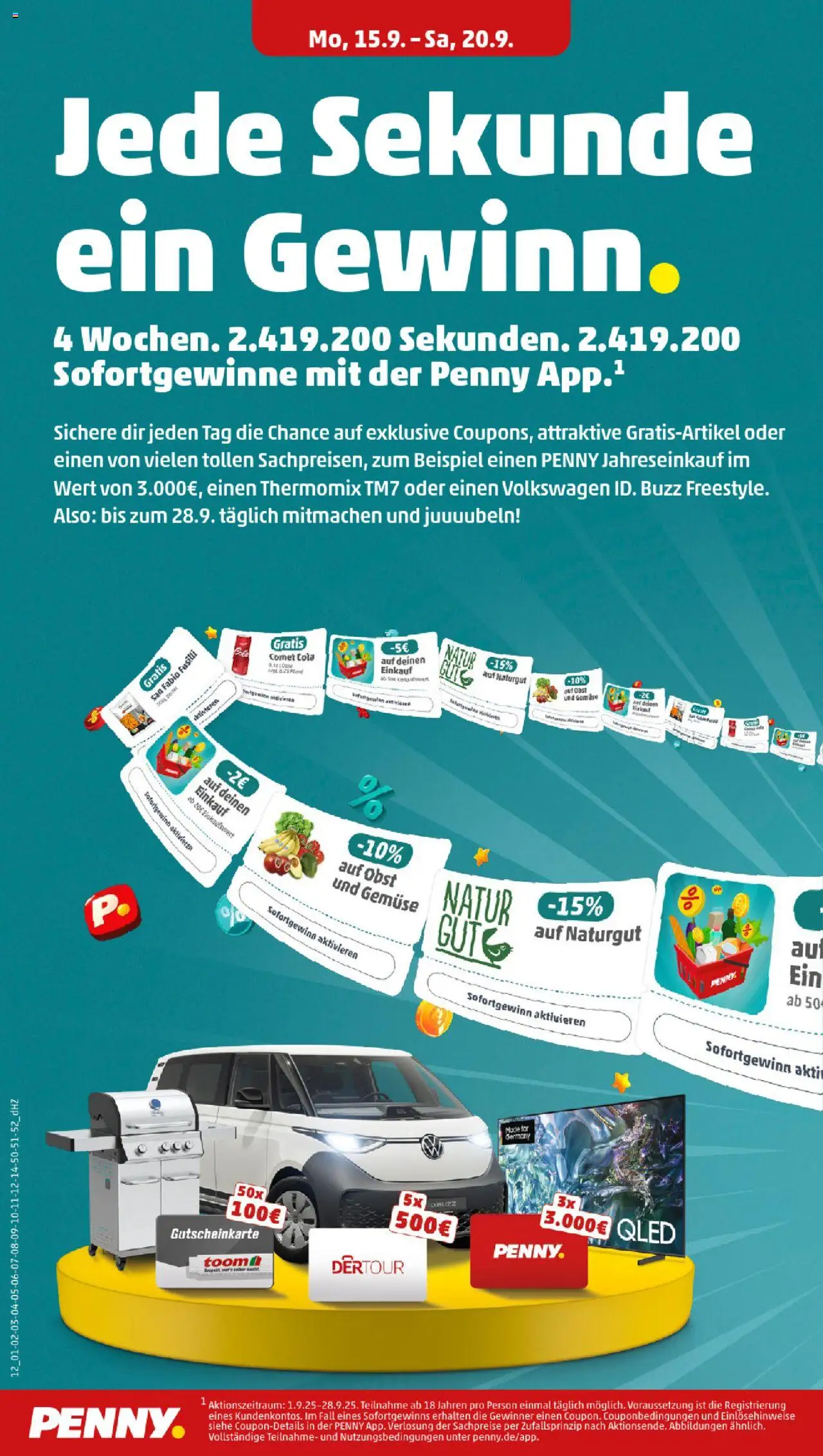 Penny Prospekt 	 – gültig ab 15.09.2025 | Seite: 12 | Produkte: Cola, Gemüse, Obst
