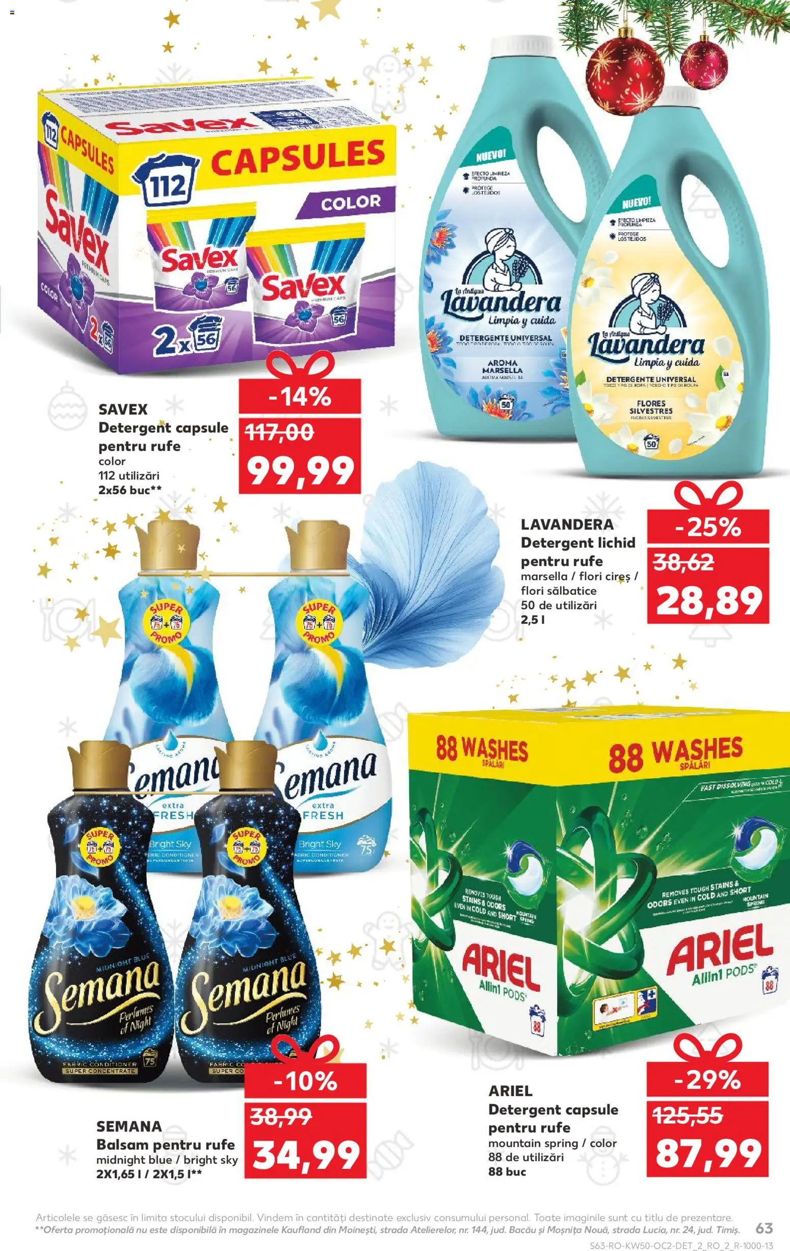 Noul catalog Kaufland – valabil de la 10.12.2025 | Pagină: 63 | Produse: Balsam, Yorgan, Detergent