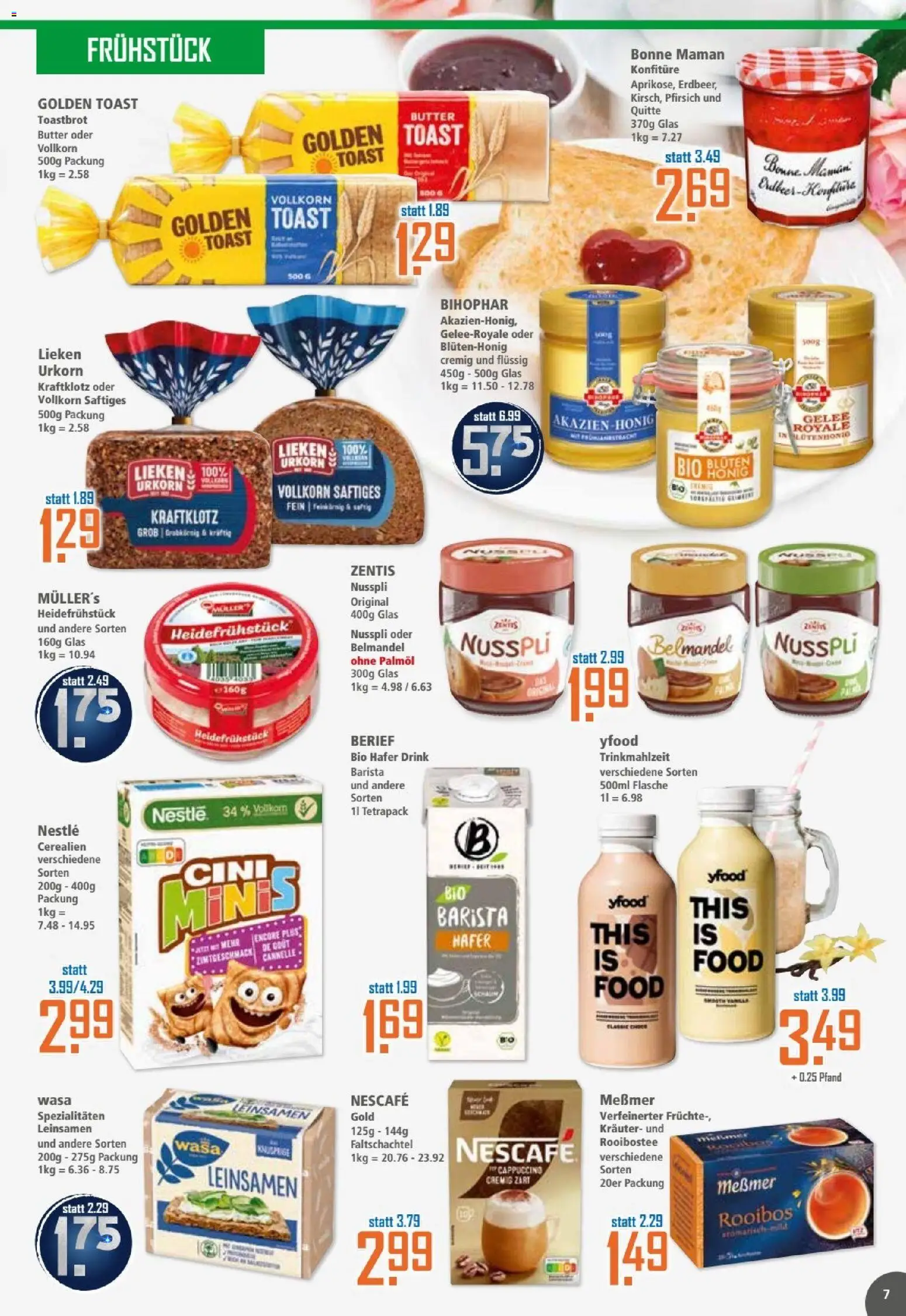 Klaas & Kock Prospekt – gültig ab 27.10.2025 | Seite: 7 | Produkte: Nescafe, Butter, Toast, Bonne maman