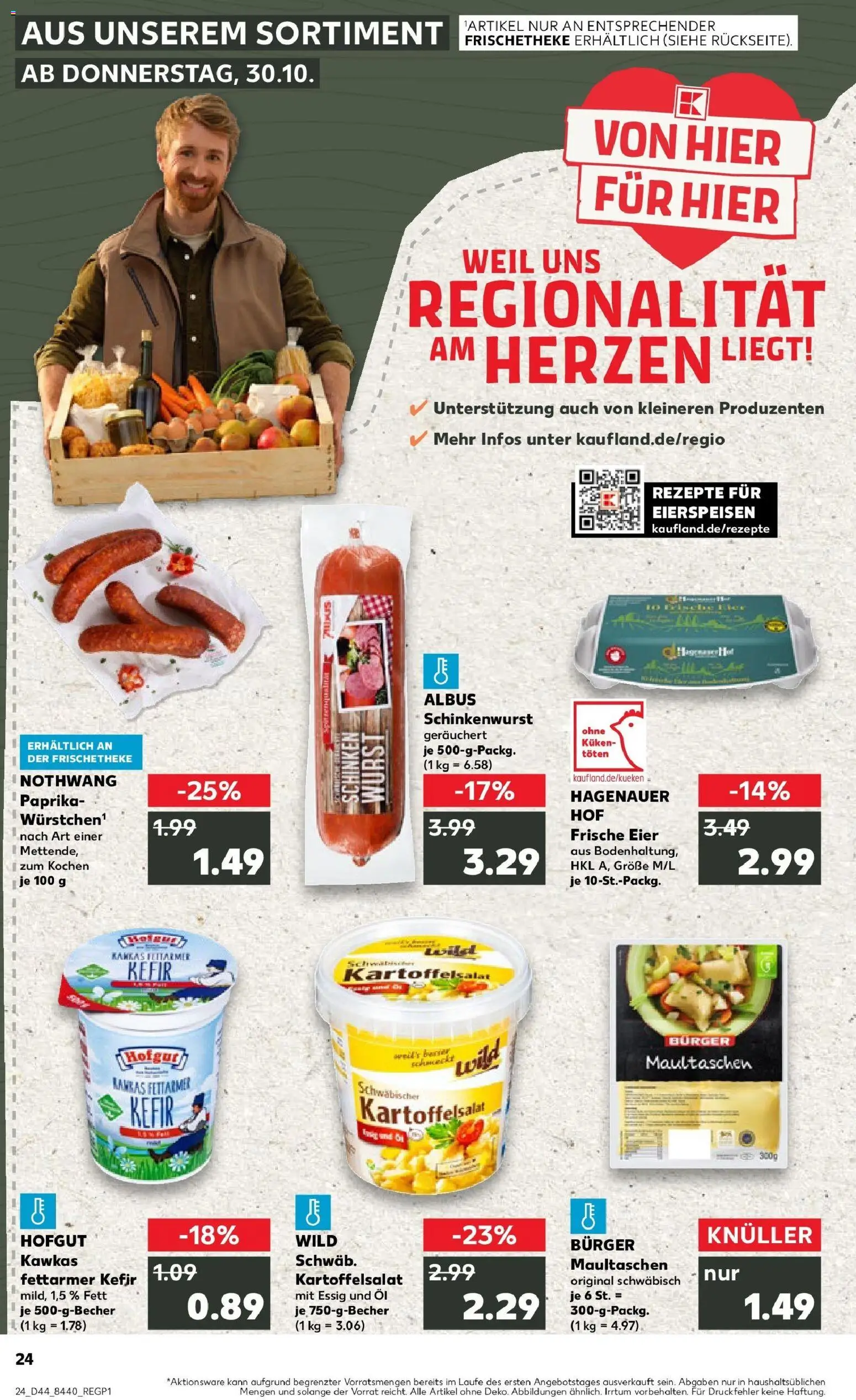 Kaufland prospekt Göppingen	 – gültig ab 30.10.2025 | Seite: 24 | Produkte: Öl, Paprika, Schinken, Maultaschen