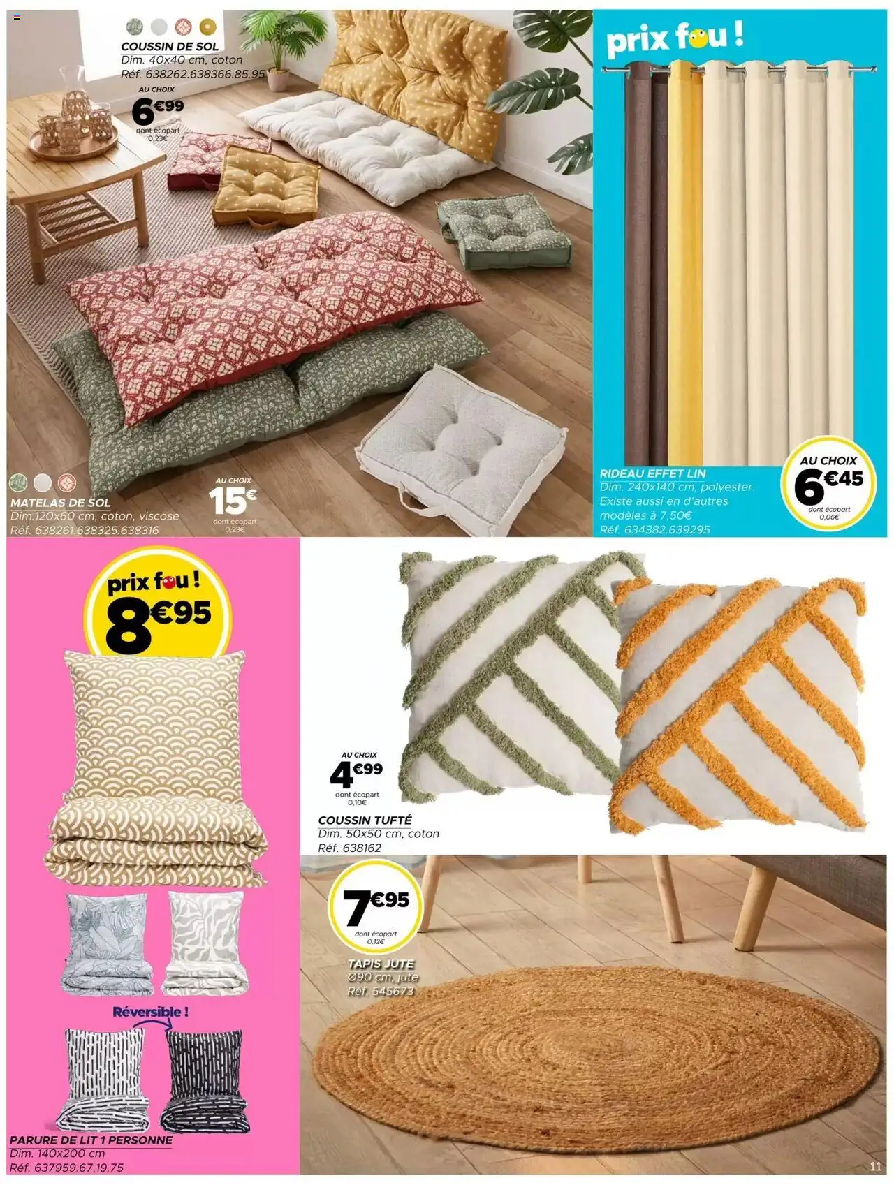  | Page: 11 | Produits: Lit, Matelas, Tapis, Rideau