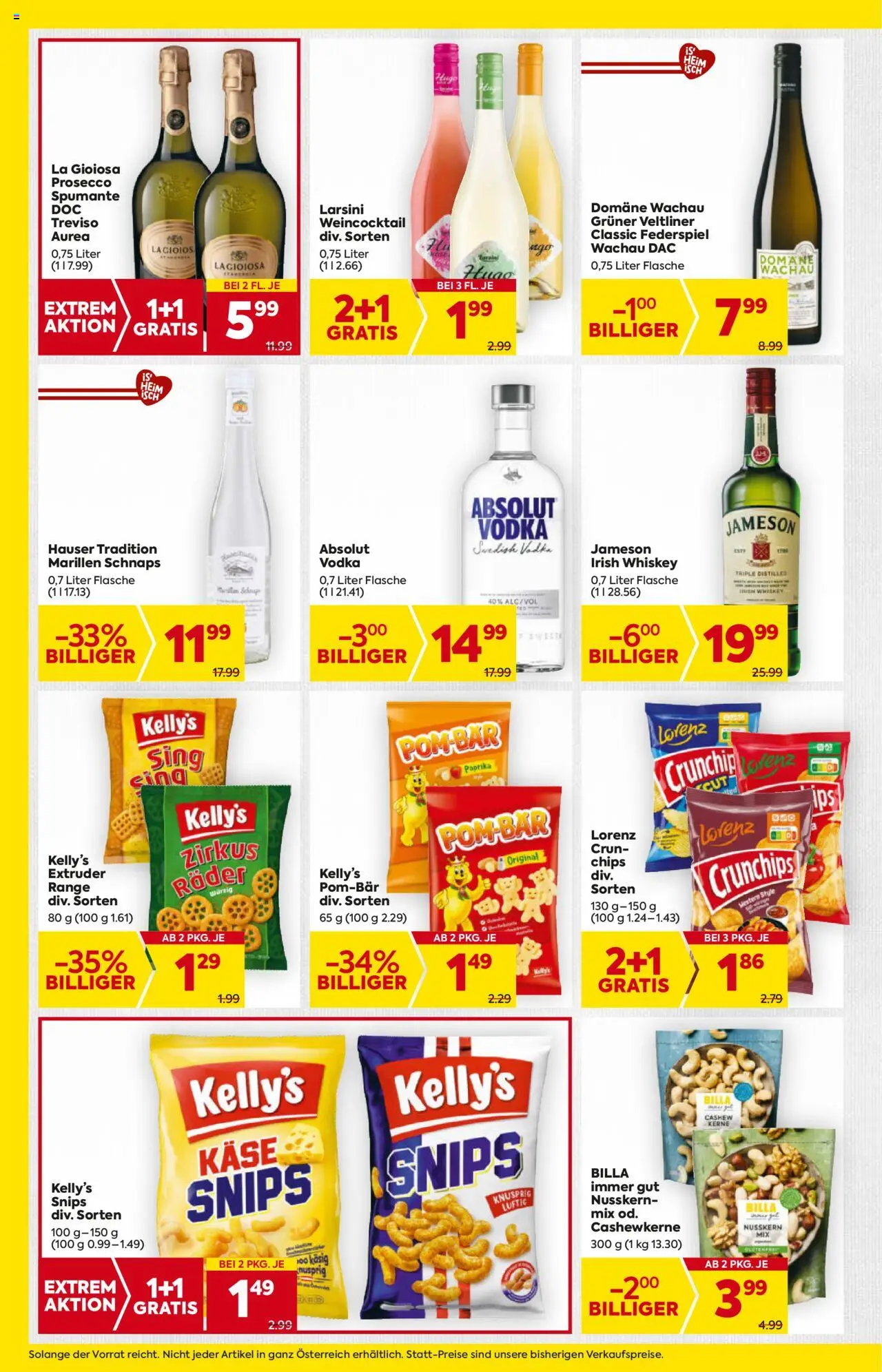 Billa AT akciós ujság - amely érvényes a következő dátumtól: 31.07.2025 | Oldal: 18 | Termékek: Absolut vodka, Whiskey, Jameson, Irish whiskey