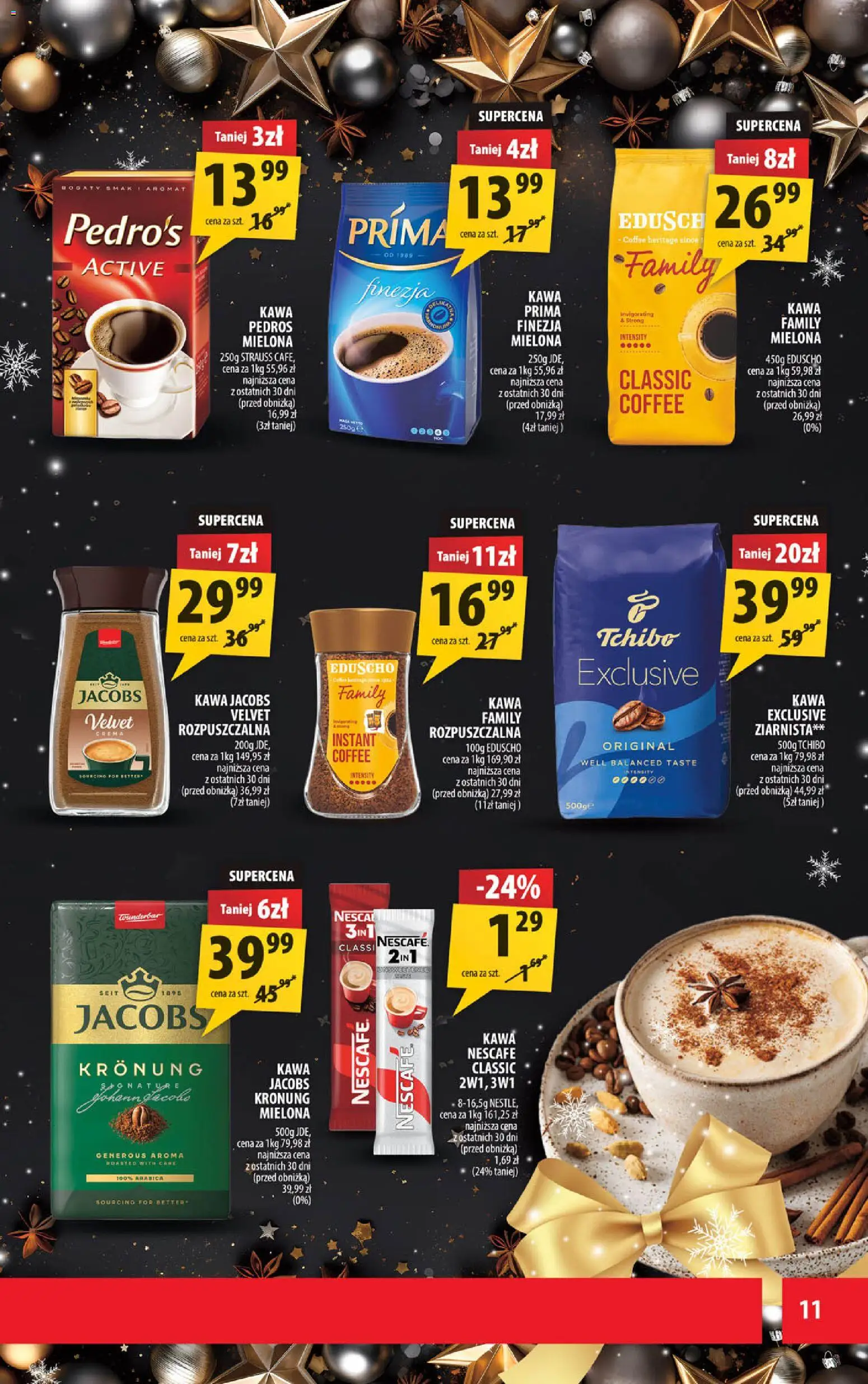 Arhelan Gazetka od 29.12.2025 | Strona: 11 | Produkty: Kawa jacobs, Nescafe, Kawa, Kawa prima