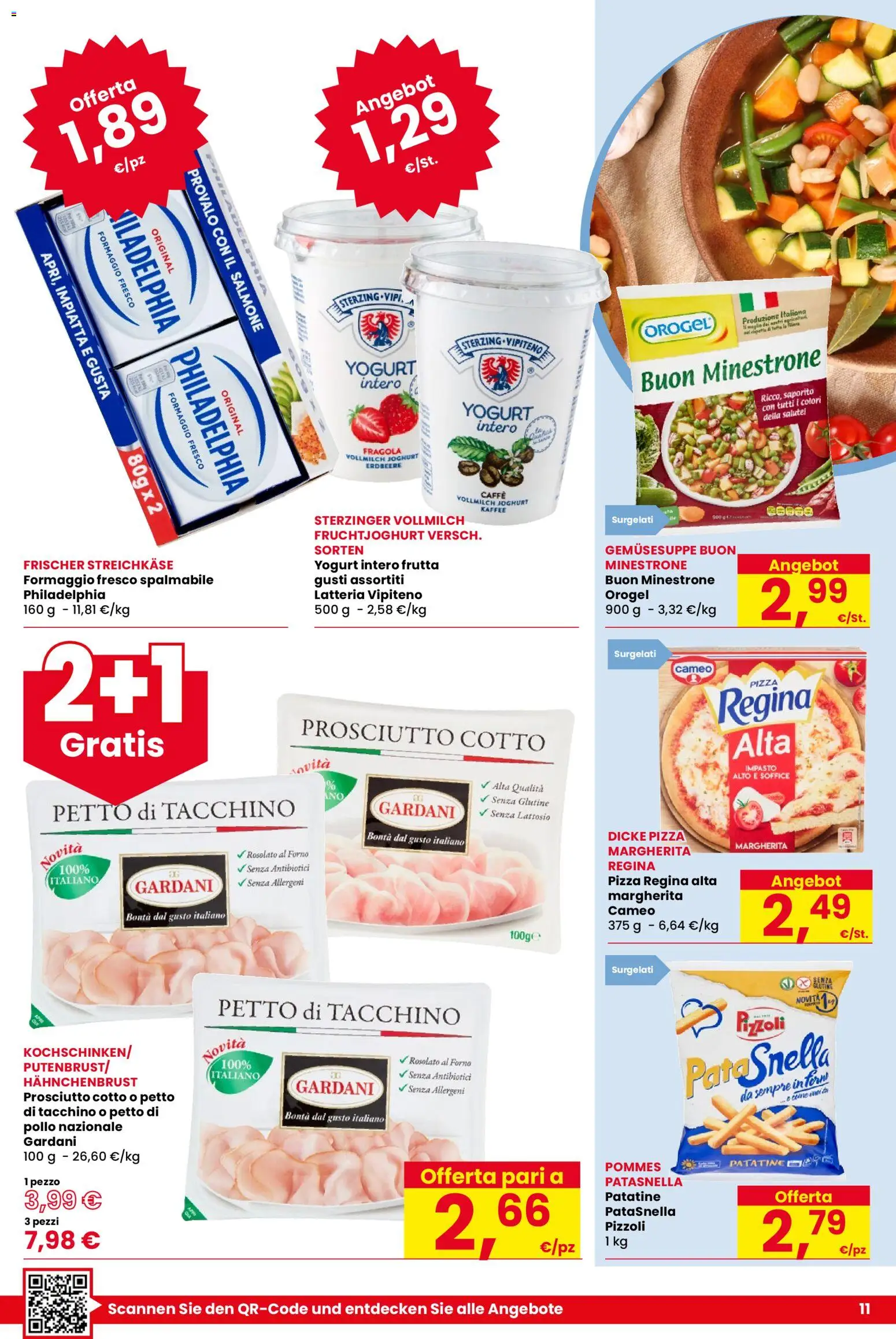 Volantino Despar del 25.11.2025 | Pagina: 11 | Prodotti: Minestrone, Prosciutto Cotto, Pizza, Forno