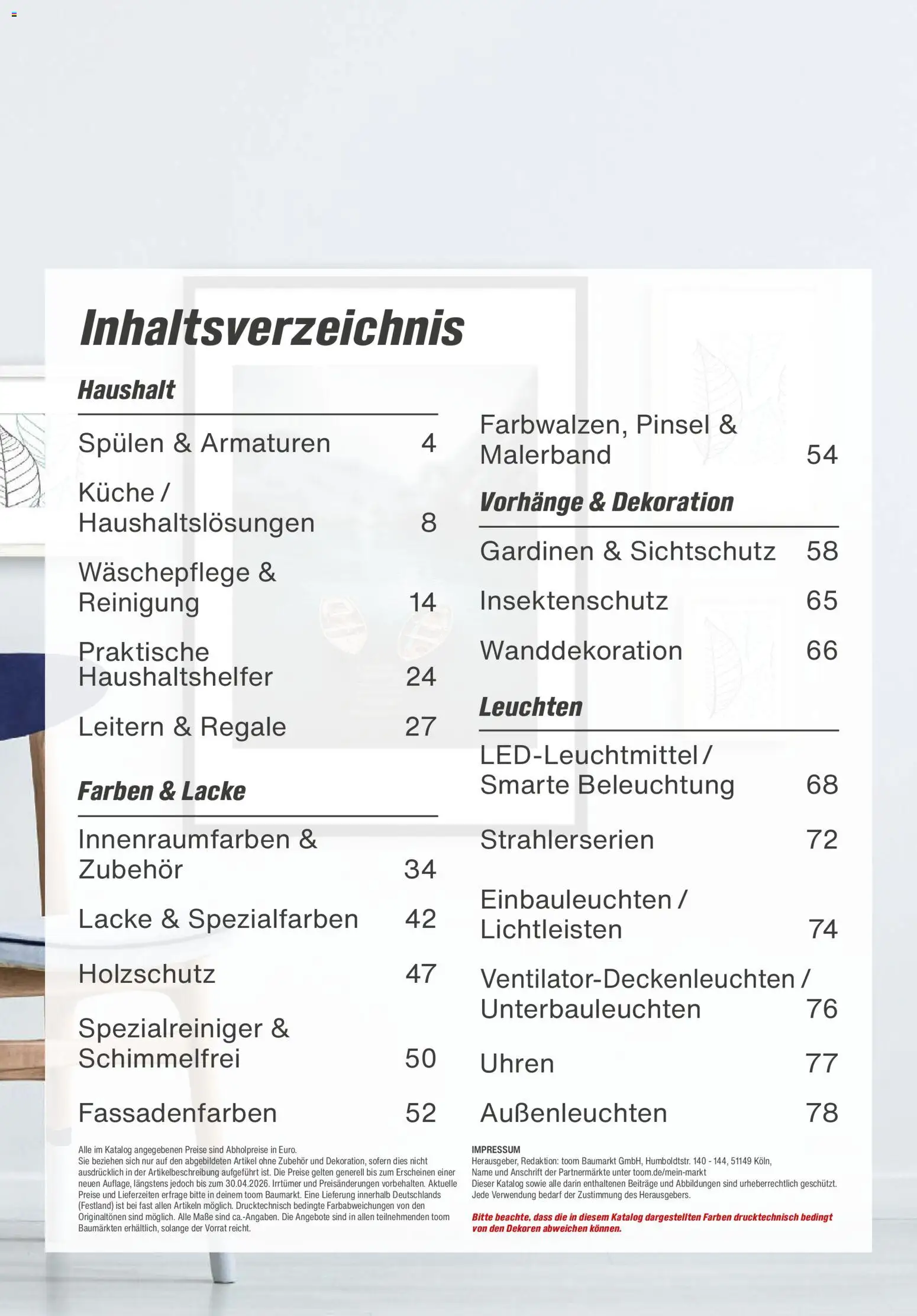 Toom Baumarkt  Wohnen & Haushalt 2026 – gültig ab 01.01.2026 | Seite: 3 | Produkte: Küche, Pinsel