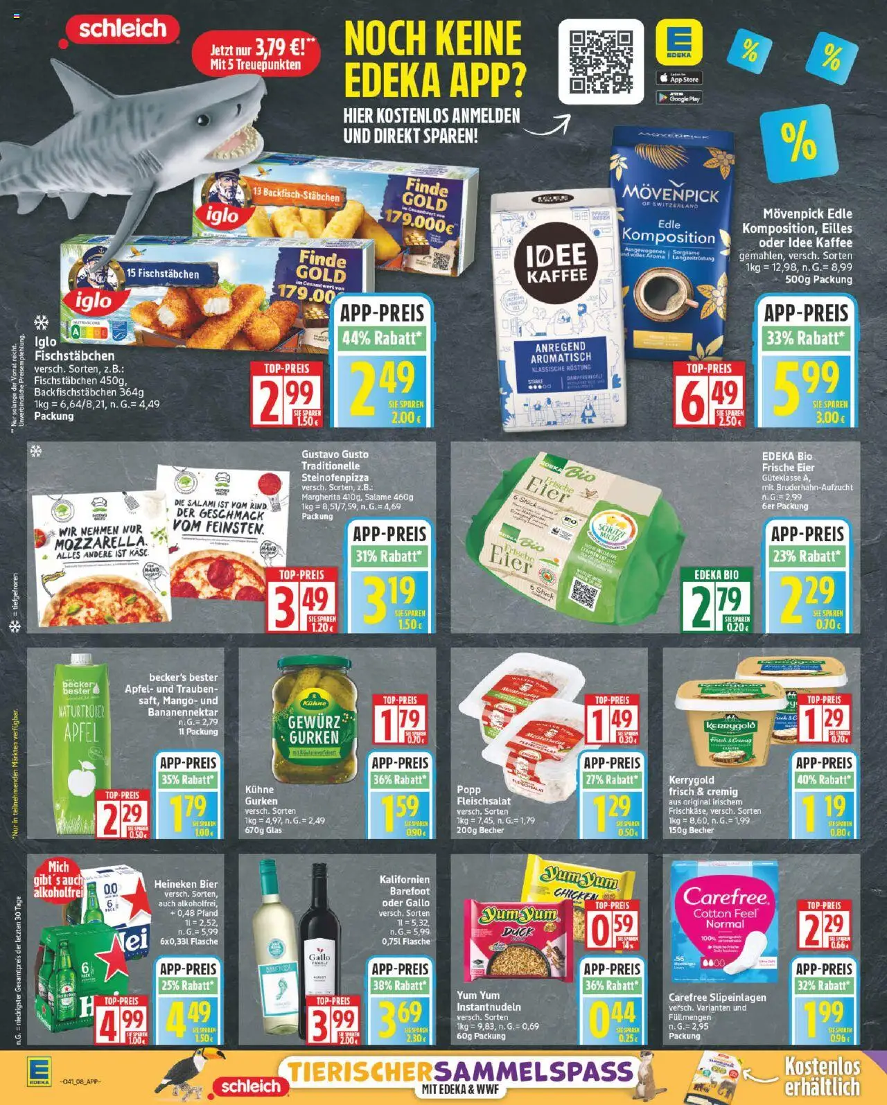 Edeka Prospekt 	 – gültig ab 06.10.2025 | Seite: 8 | Produkte: Top, Käse, Bier, Iglo