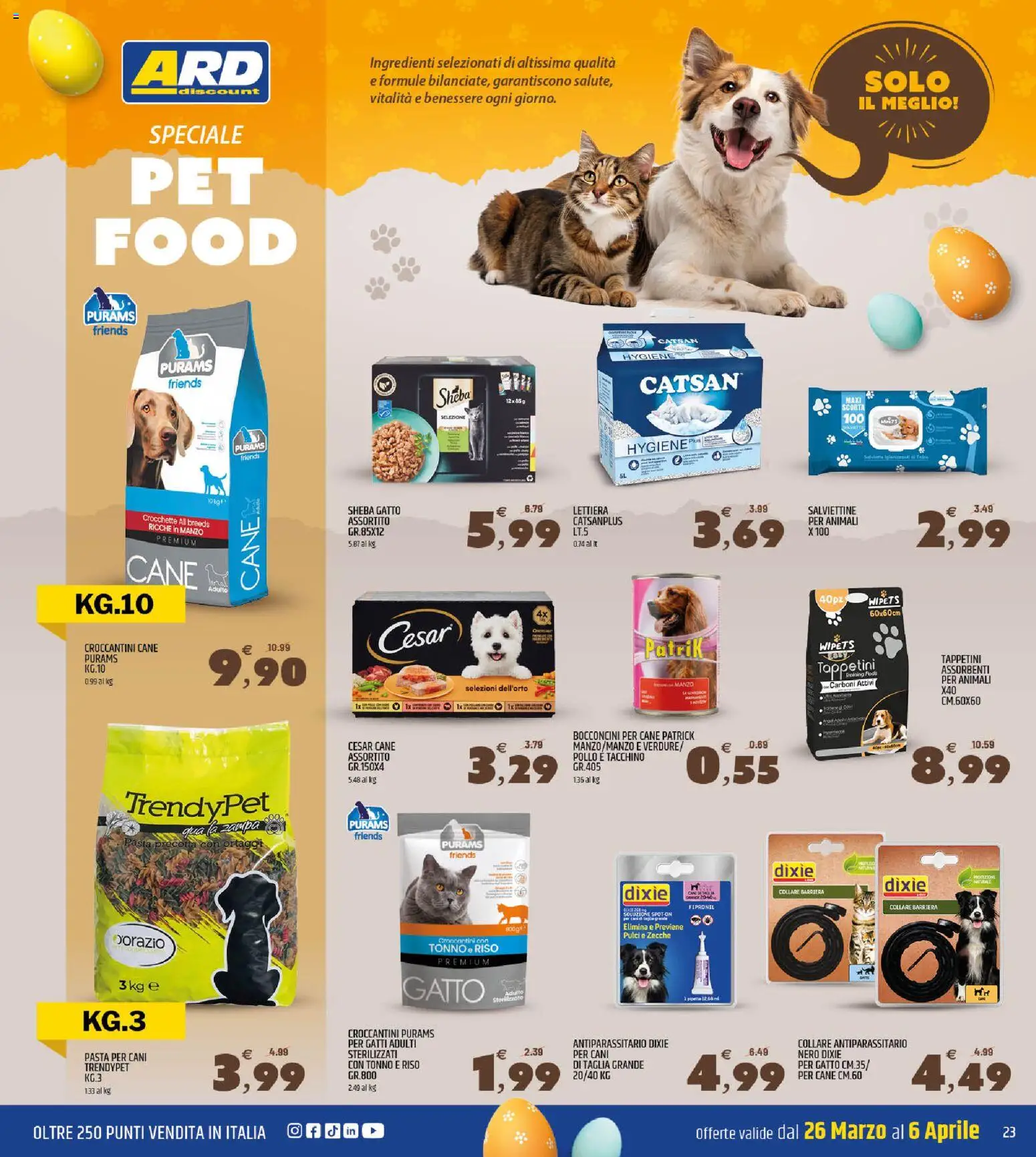 Volantino ARD Discount del 24.03.2026 | Pagina: 23 | Prodotti: Riso, Manzo, Tacchino, Crocchette