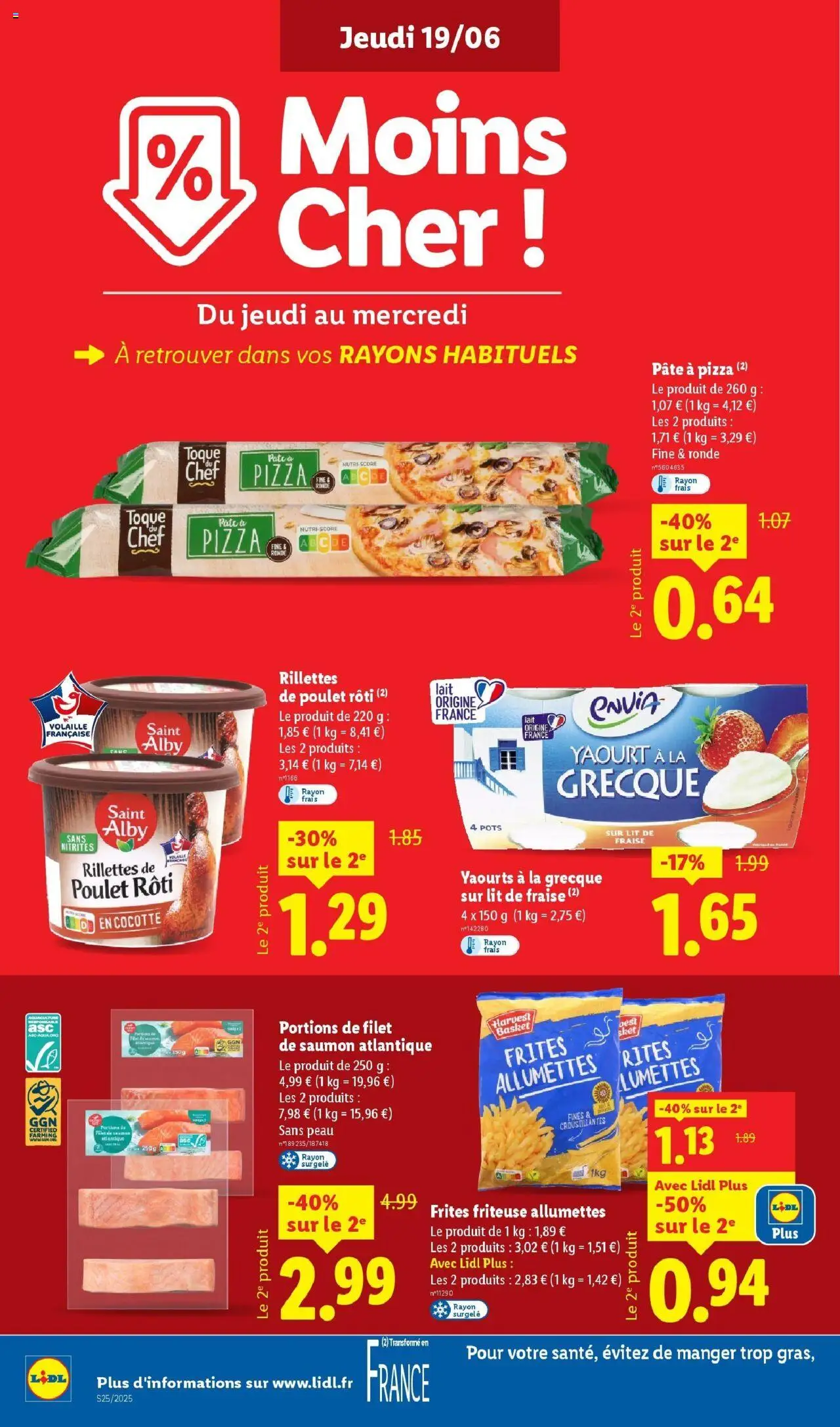  | Page: 10 | Produits: Friteuse, Pâte à pizza, Yaourt à La Grecque, Lit
