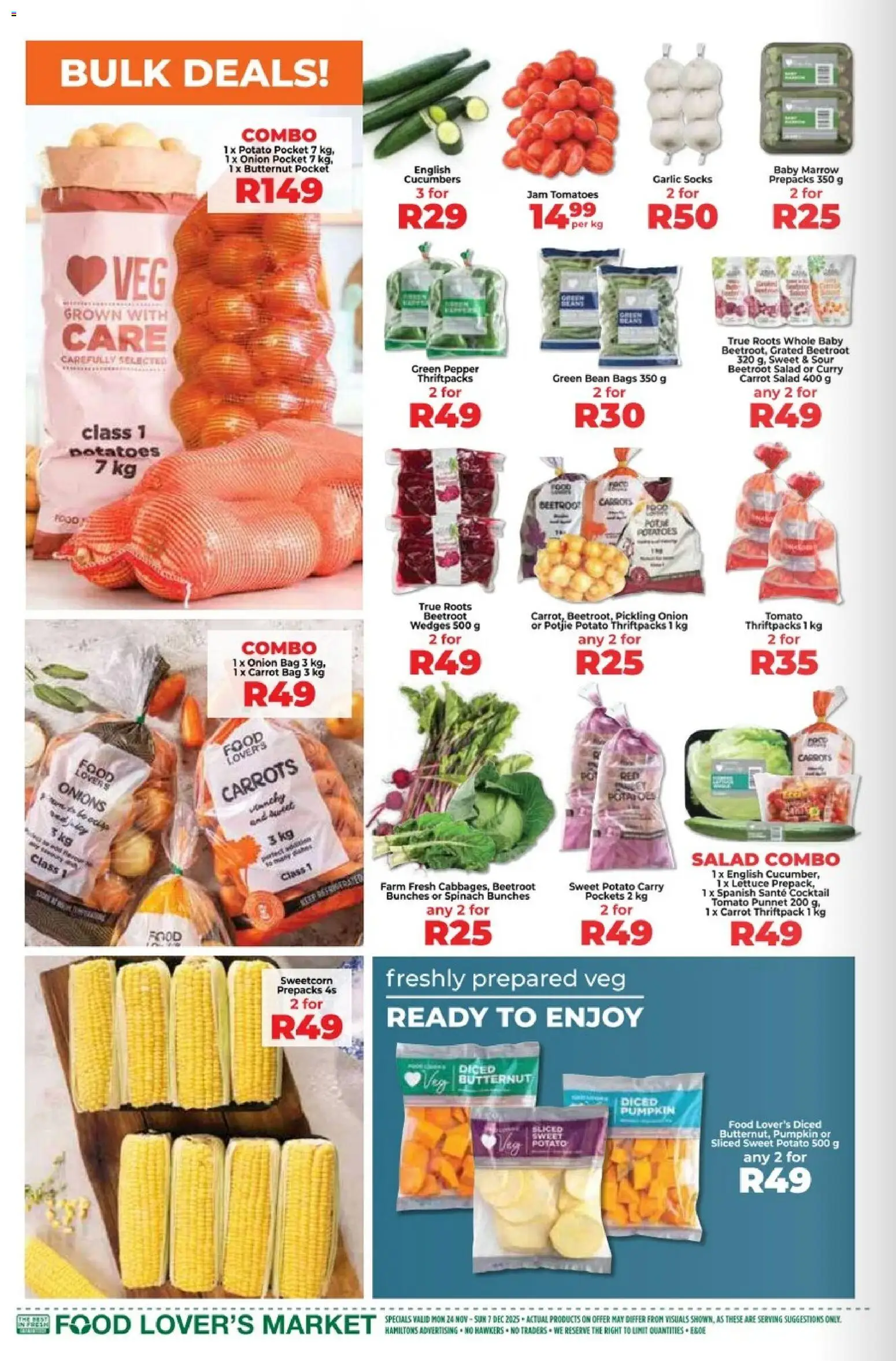 New Food Lover's Market catalogue – valid from 24.11.2025 | Page: 2 | Products: Bag, Potatoes, Pepper, Lettuce