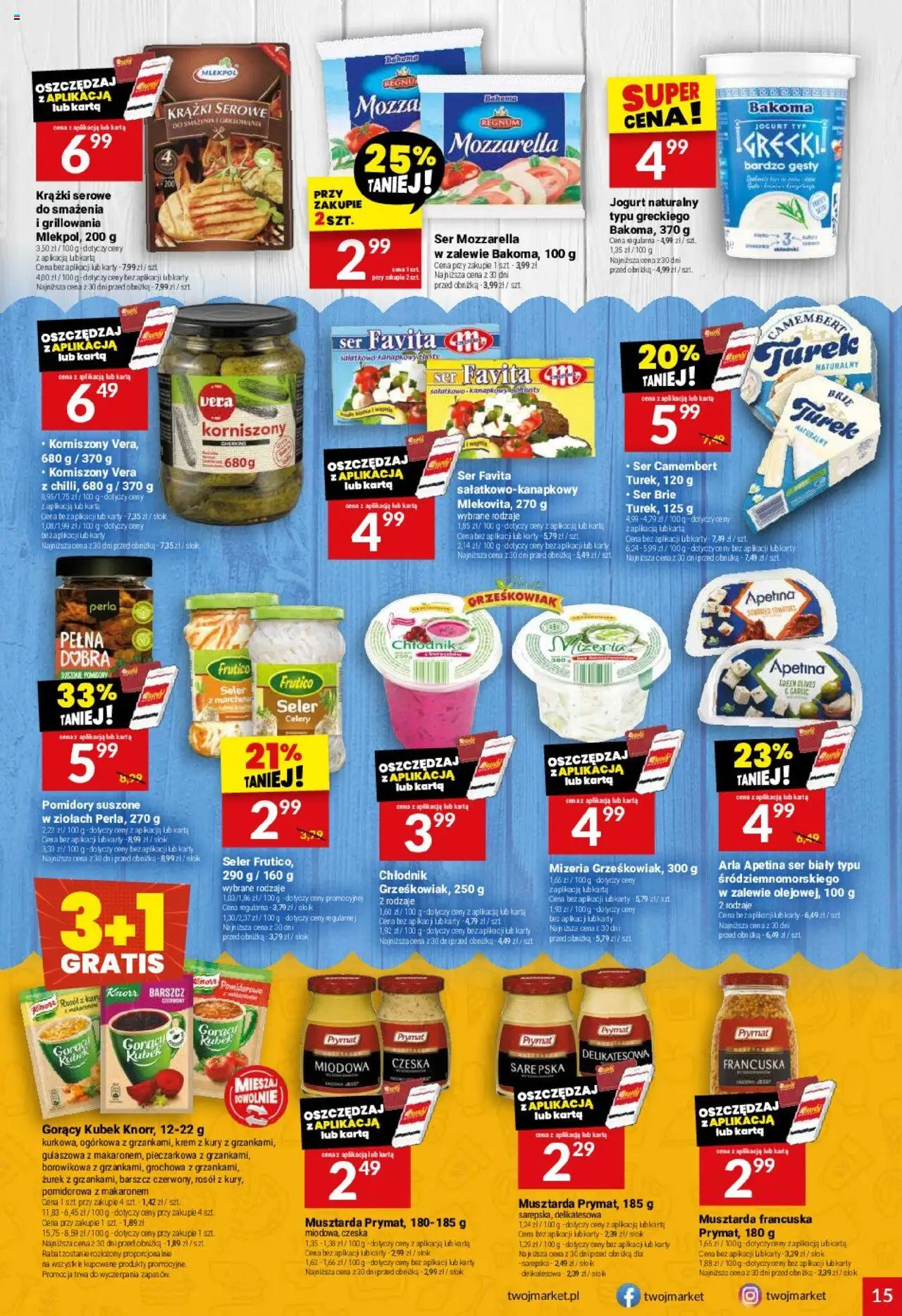 Twój Market Gazetka od 30.07.2025 | Strona: 15 | Produkty: Karta, Gorący kubek, Pomidory, Krem