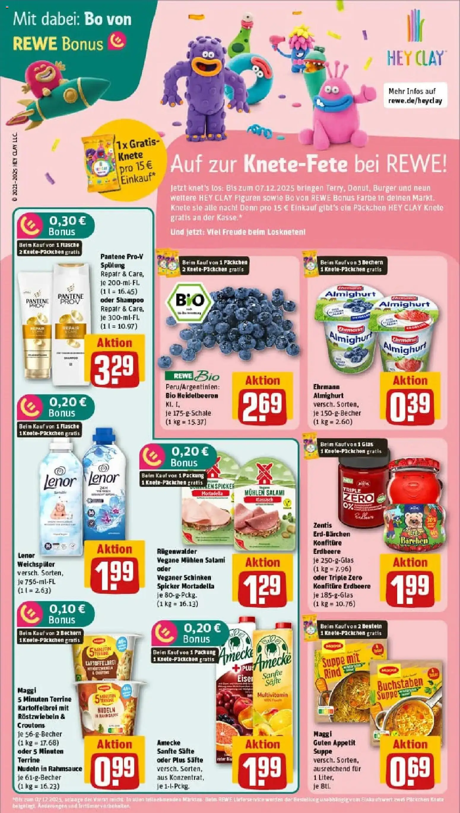 Rewe prospekt Ulm / Boefingen	 – gültig ab 10.11.2025 | Seite: 15 | Produkte: Ehrmann almighurt, Heidelbeeren, Weichspüler, Maggi 5 minuten terrine