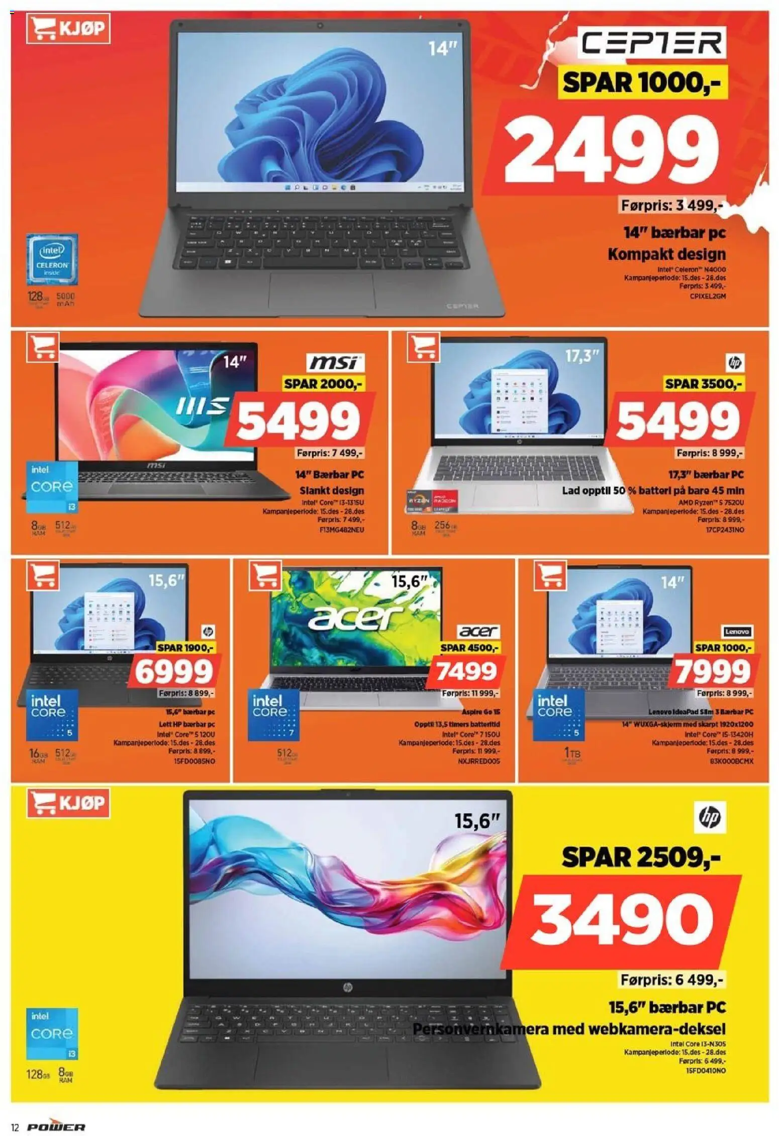 {H1} | Side: 12 | Produkter: Pc, Thon en boite, Batteri