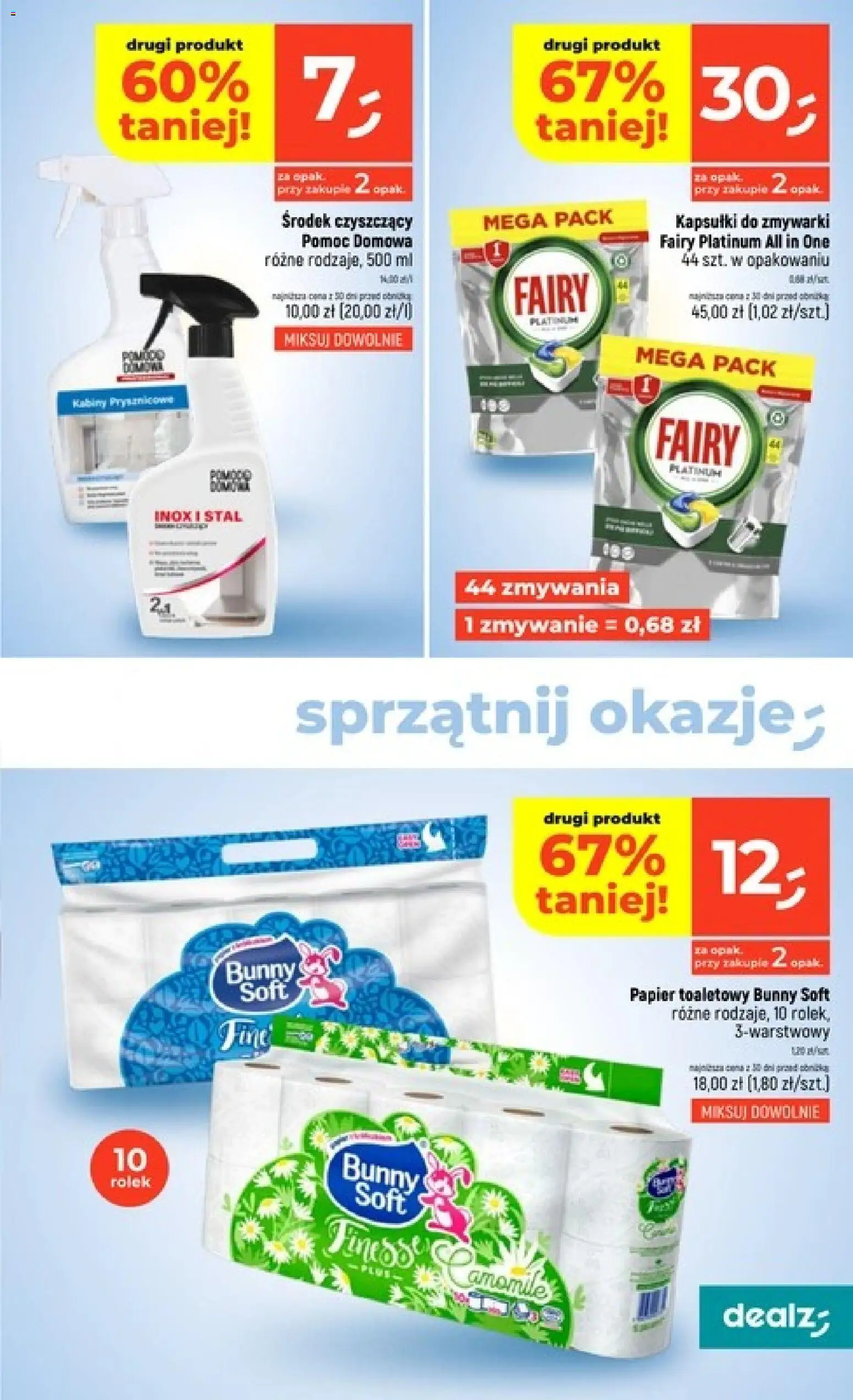 Dealz Gazetka od 12.02.2026 | Strona: 23 | Produkty: Papier toaletowy, Fairy platinum, Fairy, Kapsułki do zmywarki