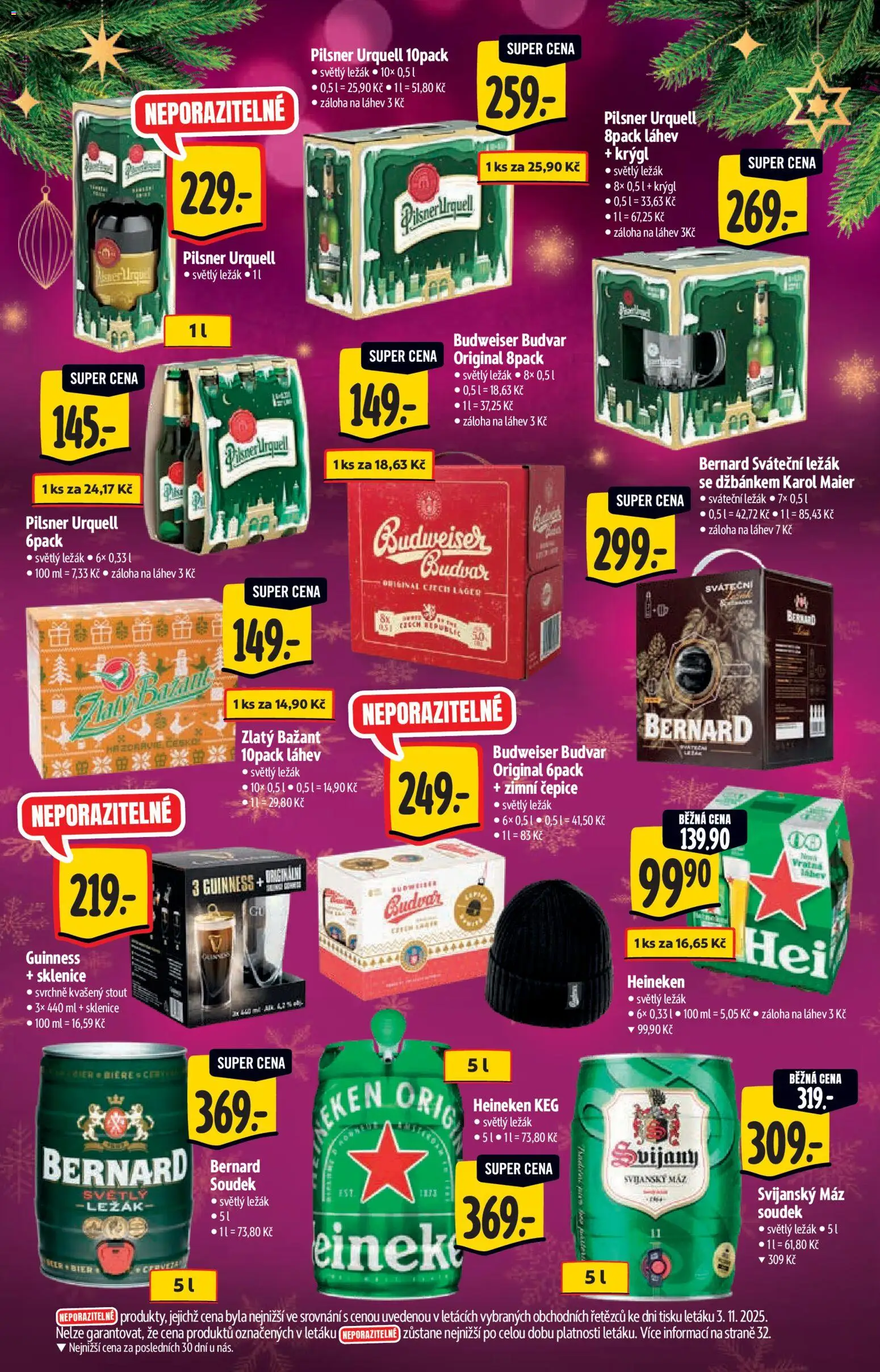 Albert katalog - Hypermarket od 12.11.2025 | Strana: 40 | Produkty: Heineken, Čepice, Guinness, Sklenice