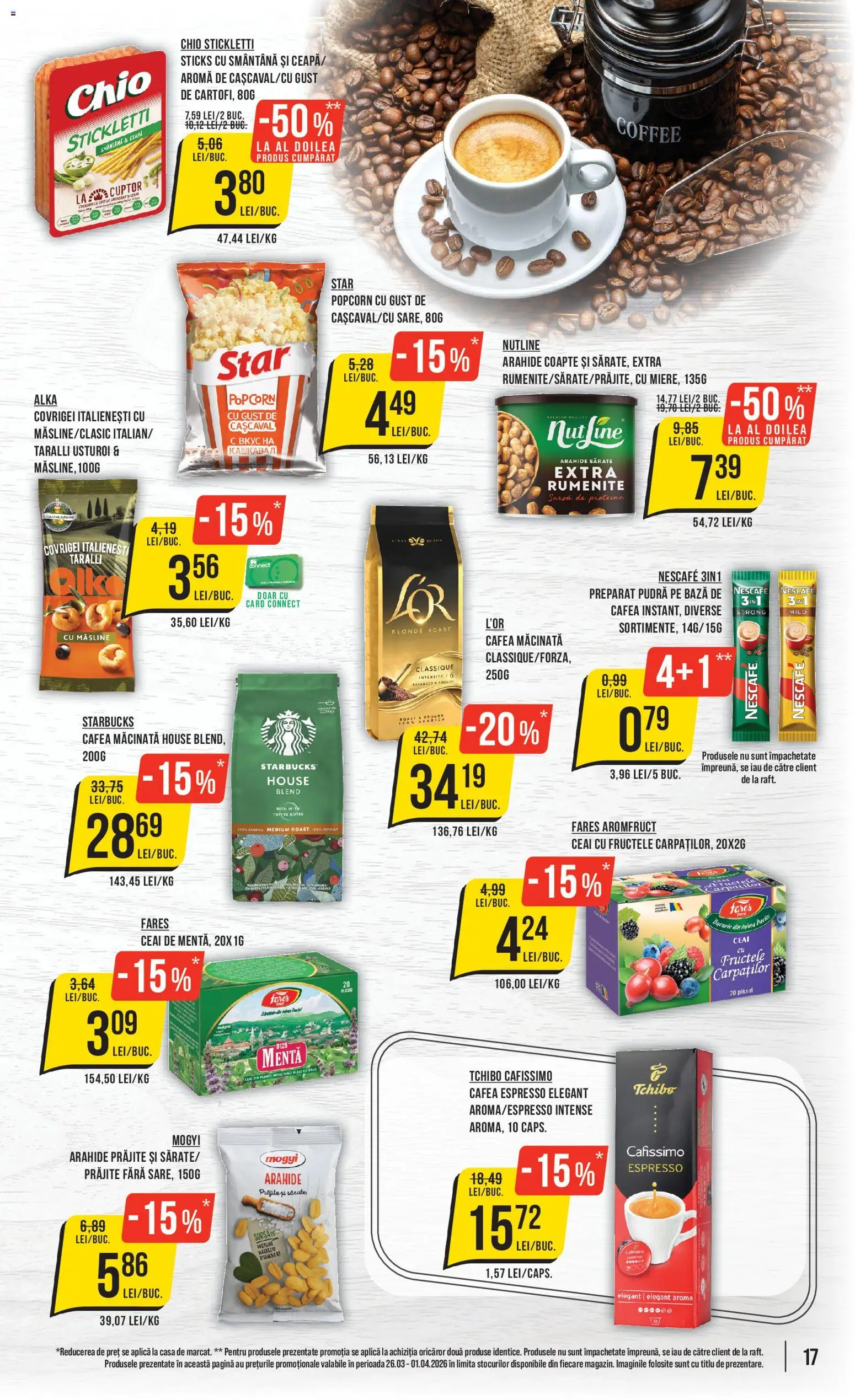 Noul catalog Mega Image – valabil de la 26.03.2026 | Pagină: 17 | Produse: Cuptor, Ceai, Smântână, Usturoi