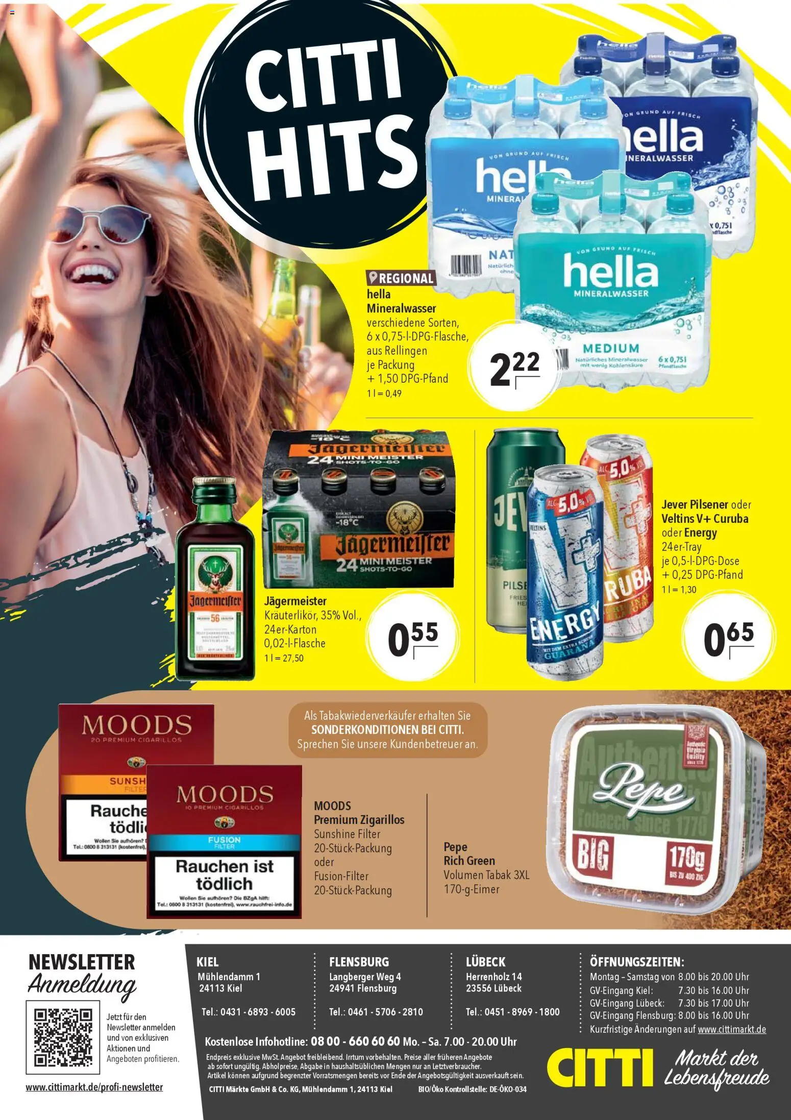 CITTI Markt Kioskwerbung – gültig ab 08.04.2026 | Seite: 4 | Produkte: Energy, Jägermeister, Hella, Veltins
