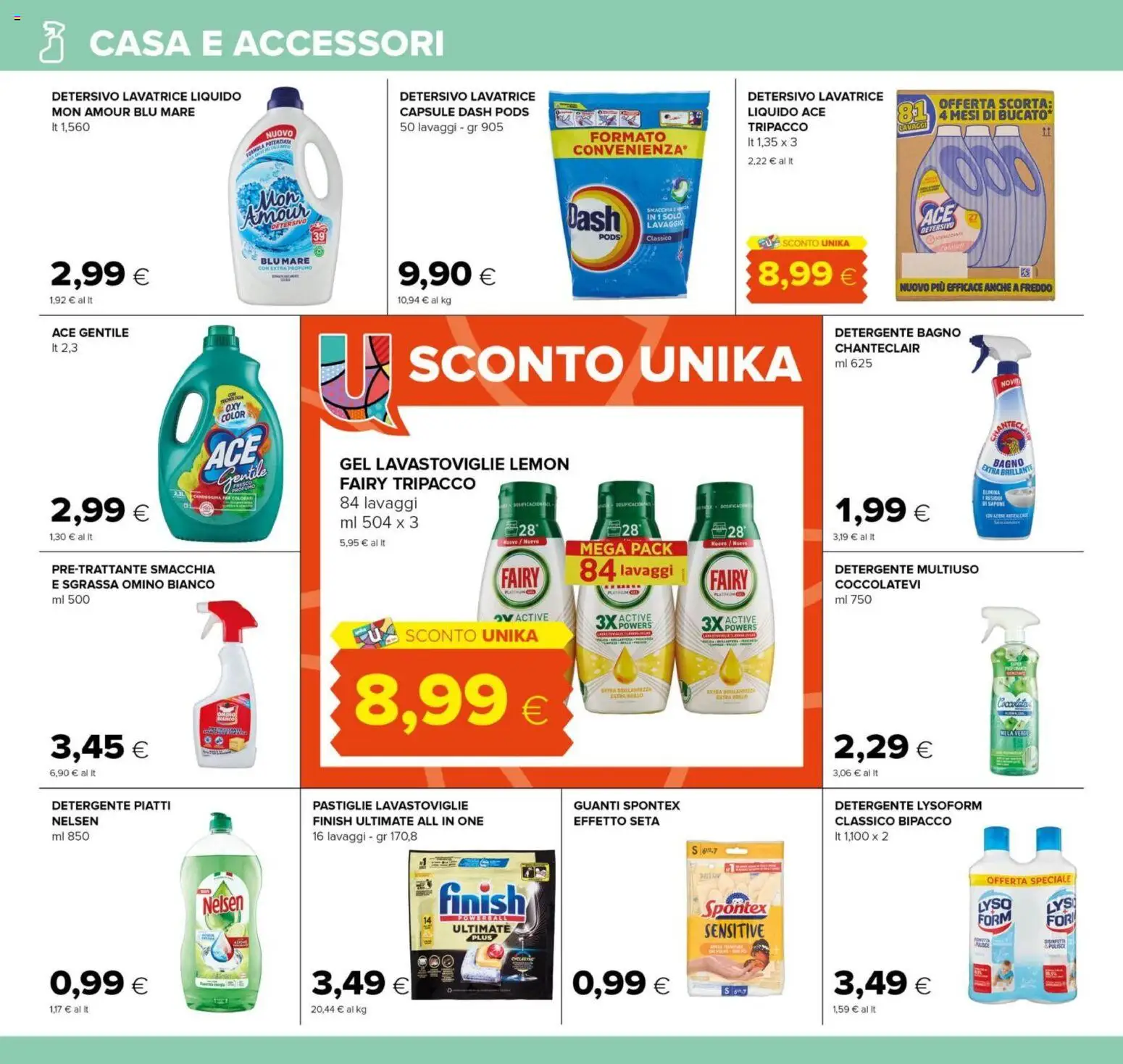 Volantino Oasi del 29.01.2026 | Pagina: 22 | Prodotti: Guanti, Lavatrice, Lavastoviglie, Bagno