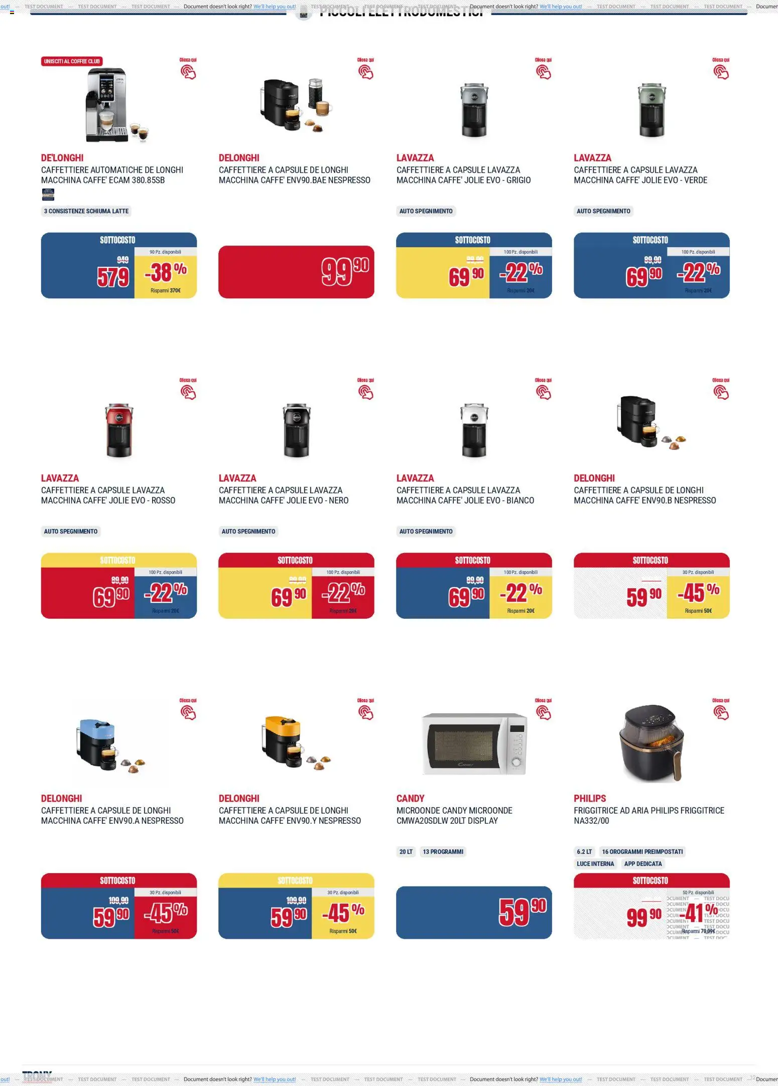 Volantino Trony del 13.12.2025 | Pagina: 12 | Prodotti: Microonde, Friggitrice ad aria, Latte, Lavazza