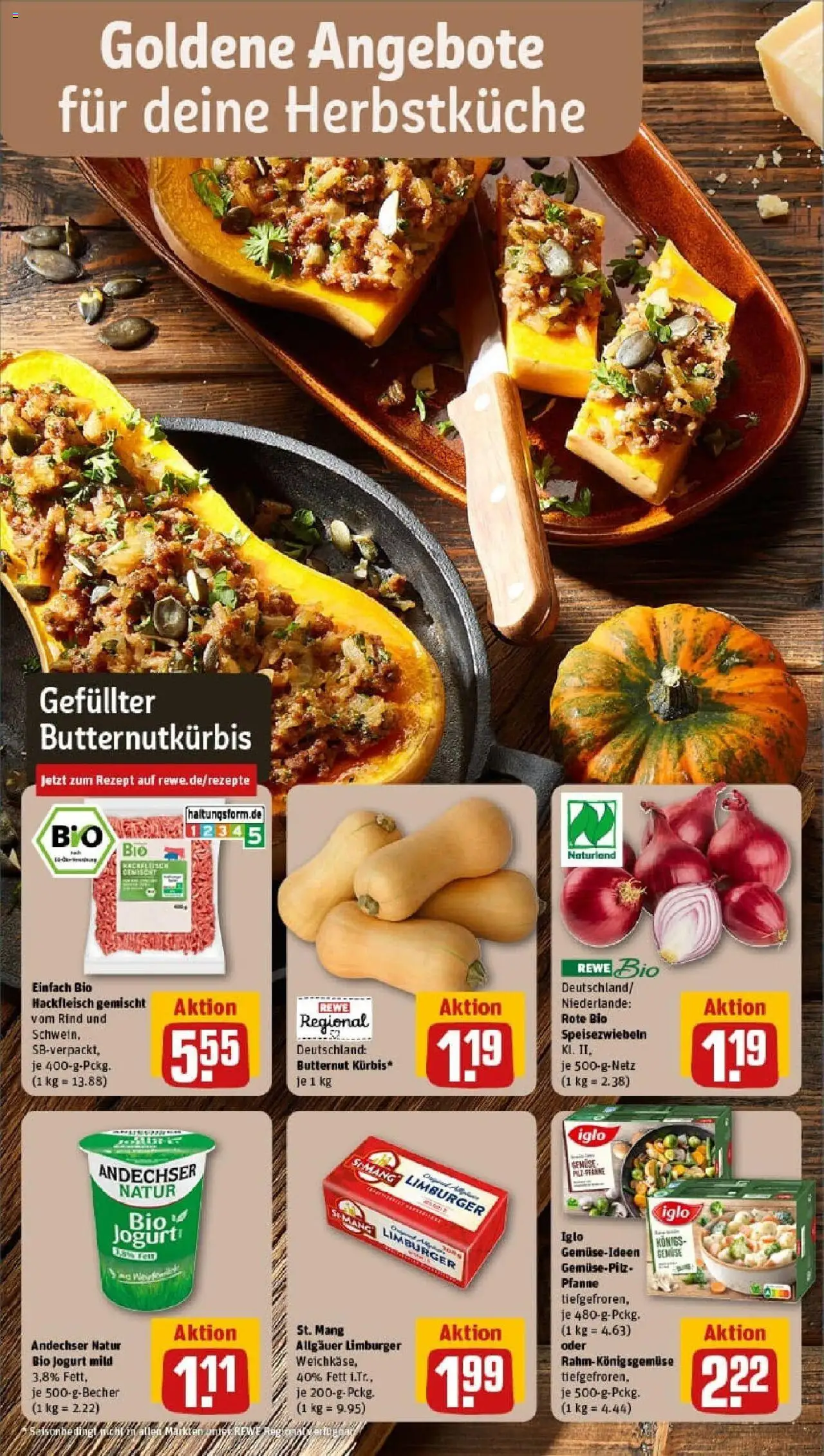 Rewe prospekt Essen	 – gültig ab 19.10.2025 | Seite: 16 | Produkte: Iglo, Gemüse, Hackfleisch
