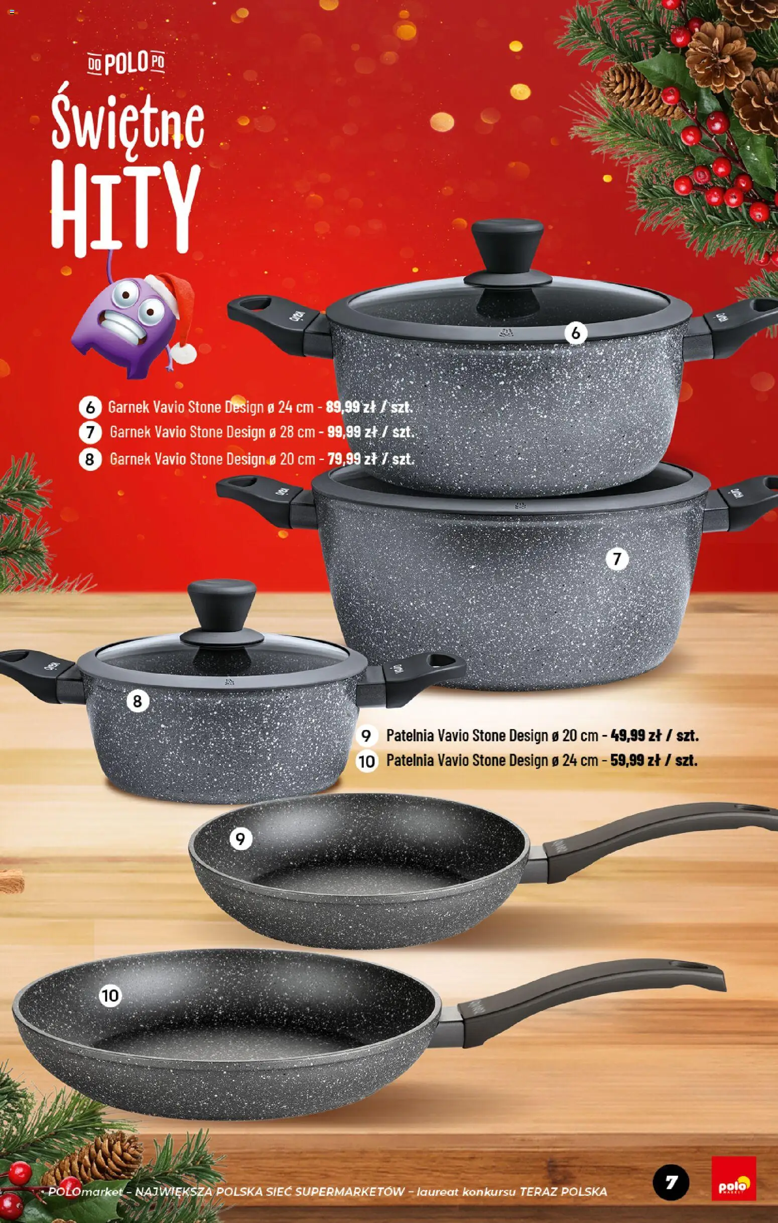 POLOmarket Gazetka - Boże Narodzenie od 07.11.2025 | Strona: 7 | Produkty: Garnek, Patelnia