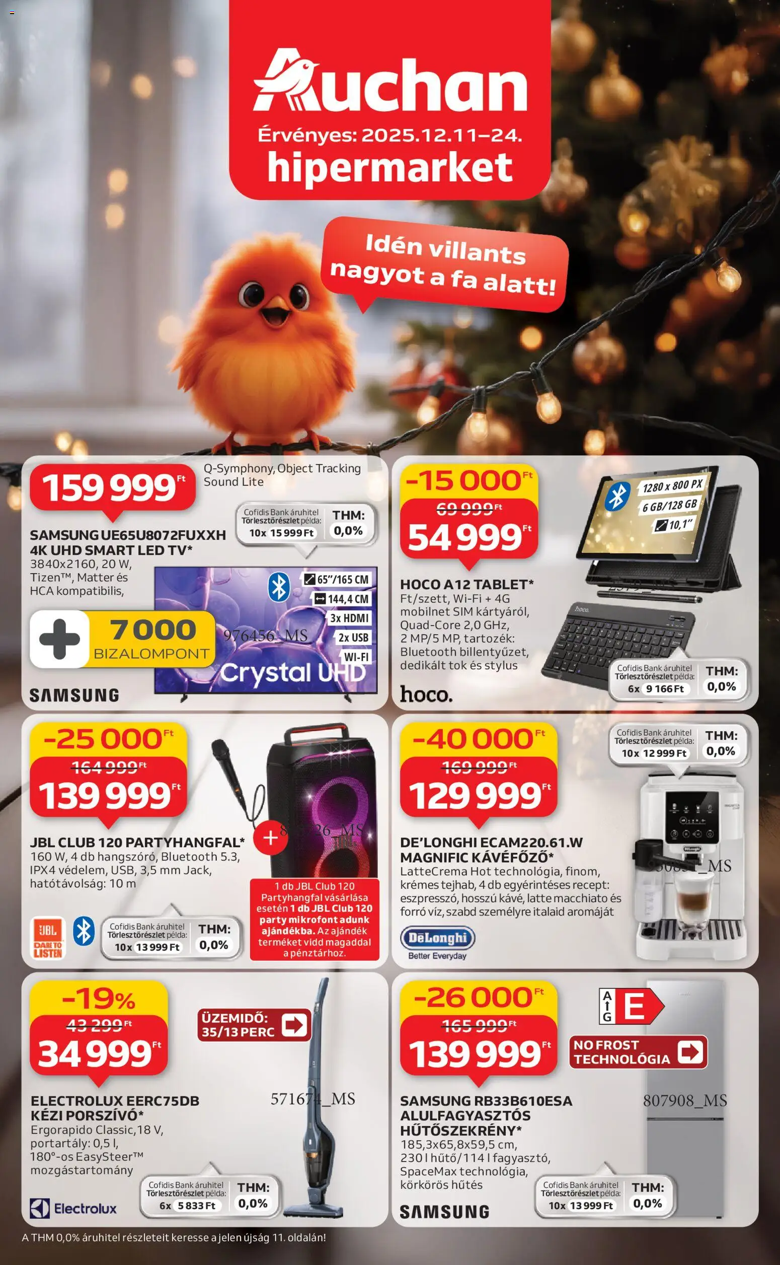 Auchan akciós ujság - amely érvényes a következő dátumtól: 11.12.2025 | Oldal: 1 | Termékek: Tök, USB, Samsung