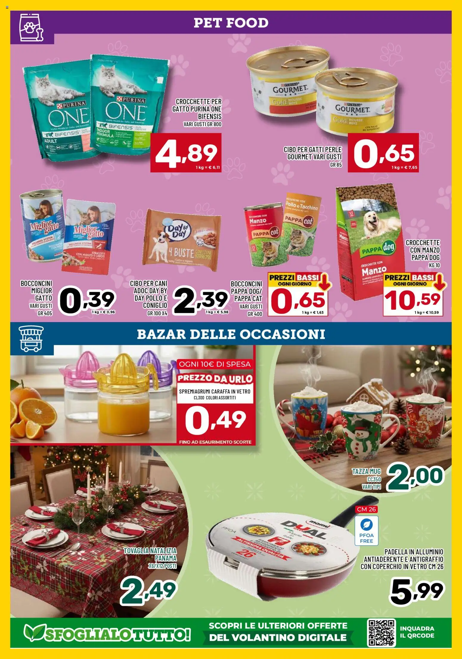 Volantino Il Centesimo del 25.11.2025 | Pagina: 18 | Prodotti: Manzo, Crocchette, Padella, Tovaglia