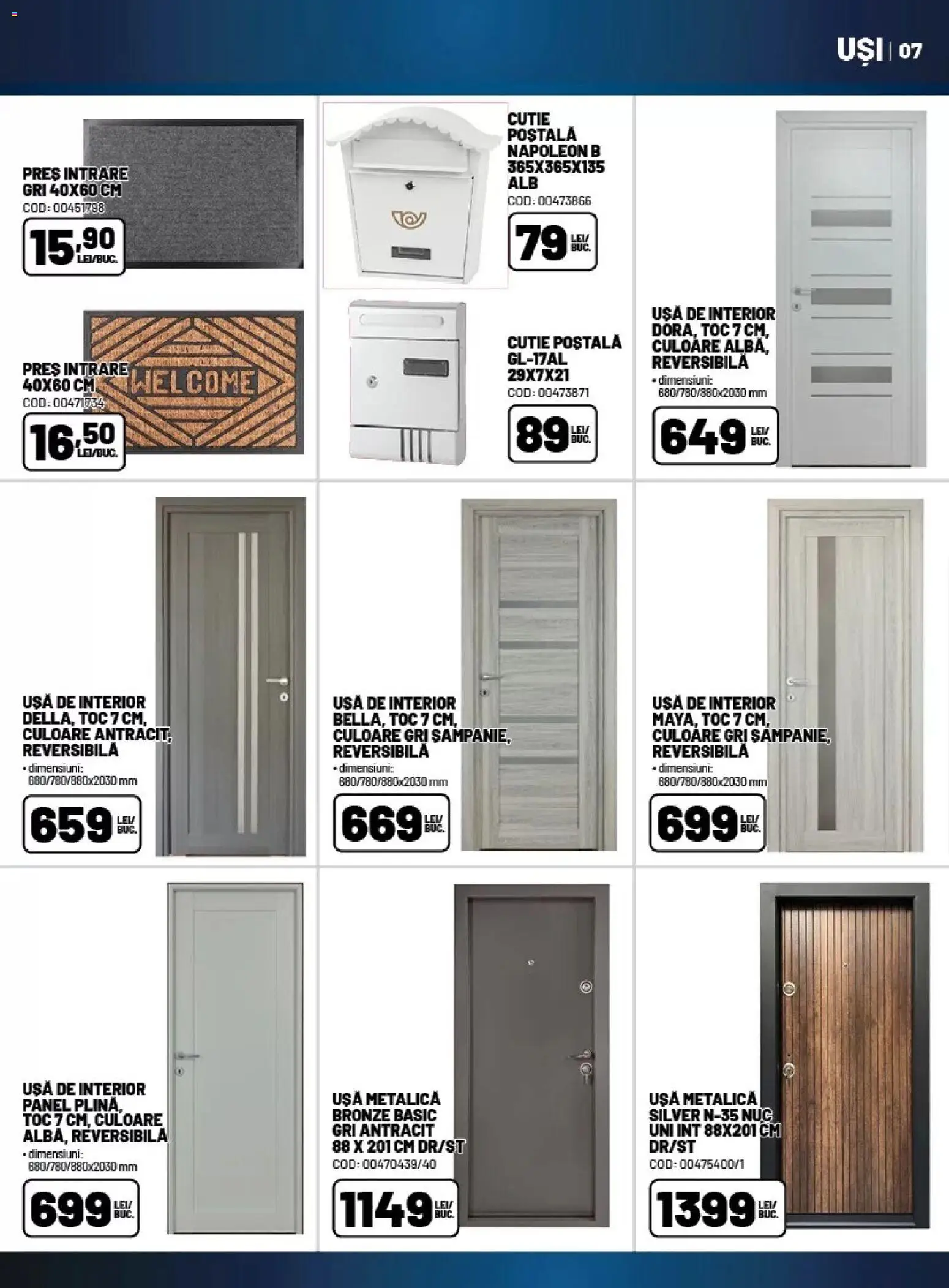 Noul catalog Ambient – valabil de la 16.04.2026 | Pagină: 7 | Produse: Cutie, Ușă