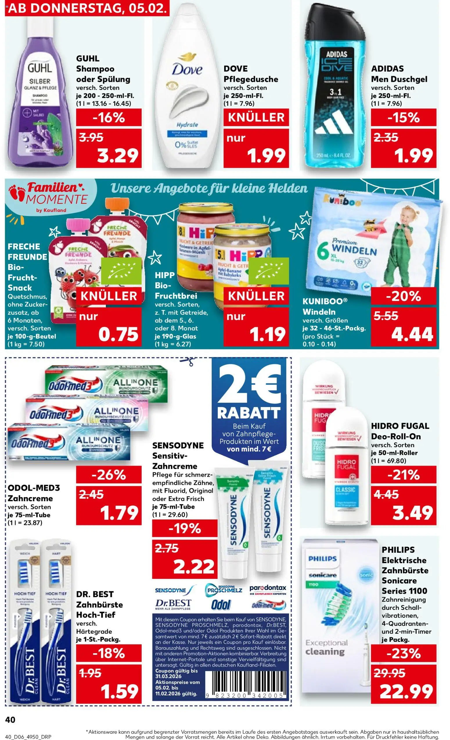 Kaufland prospekt Stuttgart	 – gültig ab 05.02.2026 | Seite: 40 | Produkte: Philips, Elektrische zahnbürste, Deodorant, Zucker